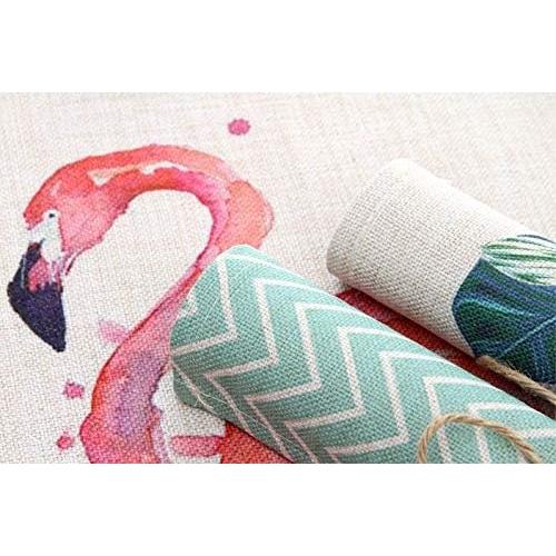 Juego de 4 Manteles Individuales de Algodón Rouihot 32x42 cm