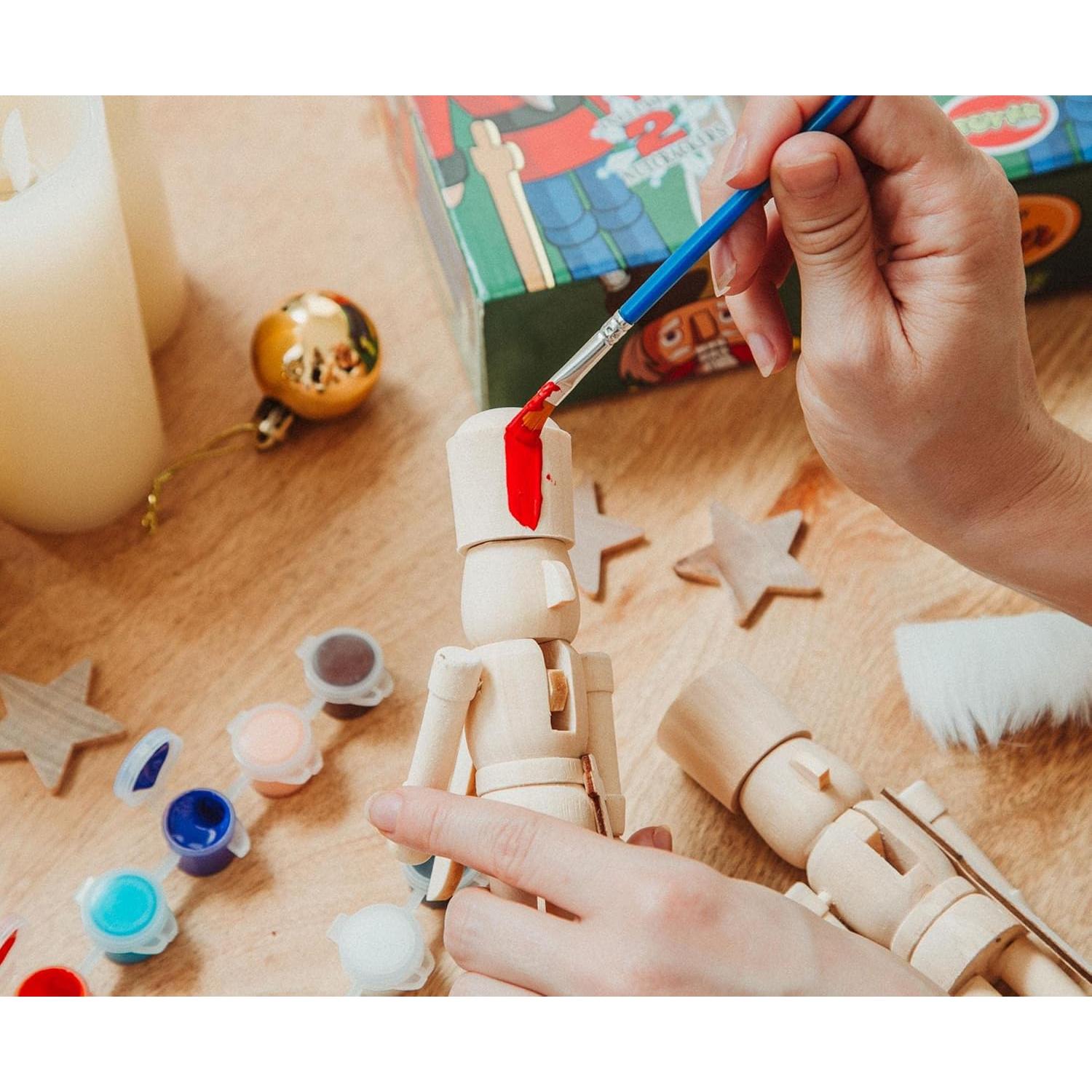 Kit de Manualidades Toynk - Pinta Soldados de Madera 2 Piezas