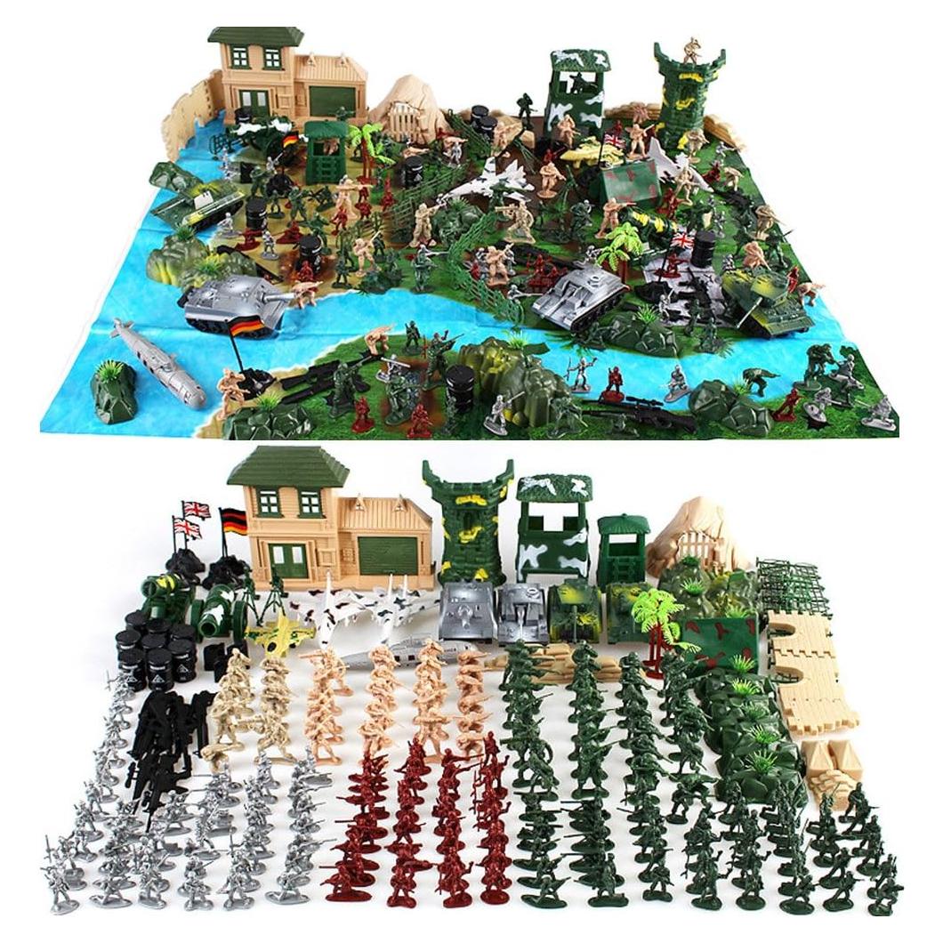 Conjunto Militar Simulado Cp-Tree 300 Piezas con Accesorios