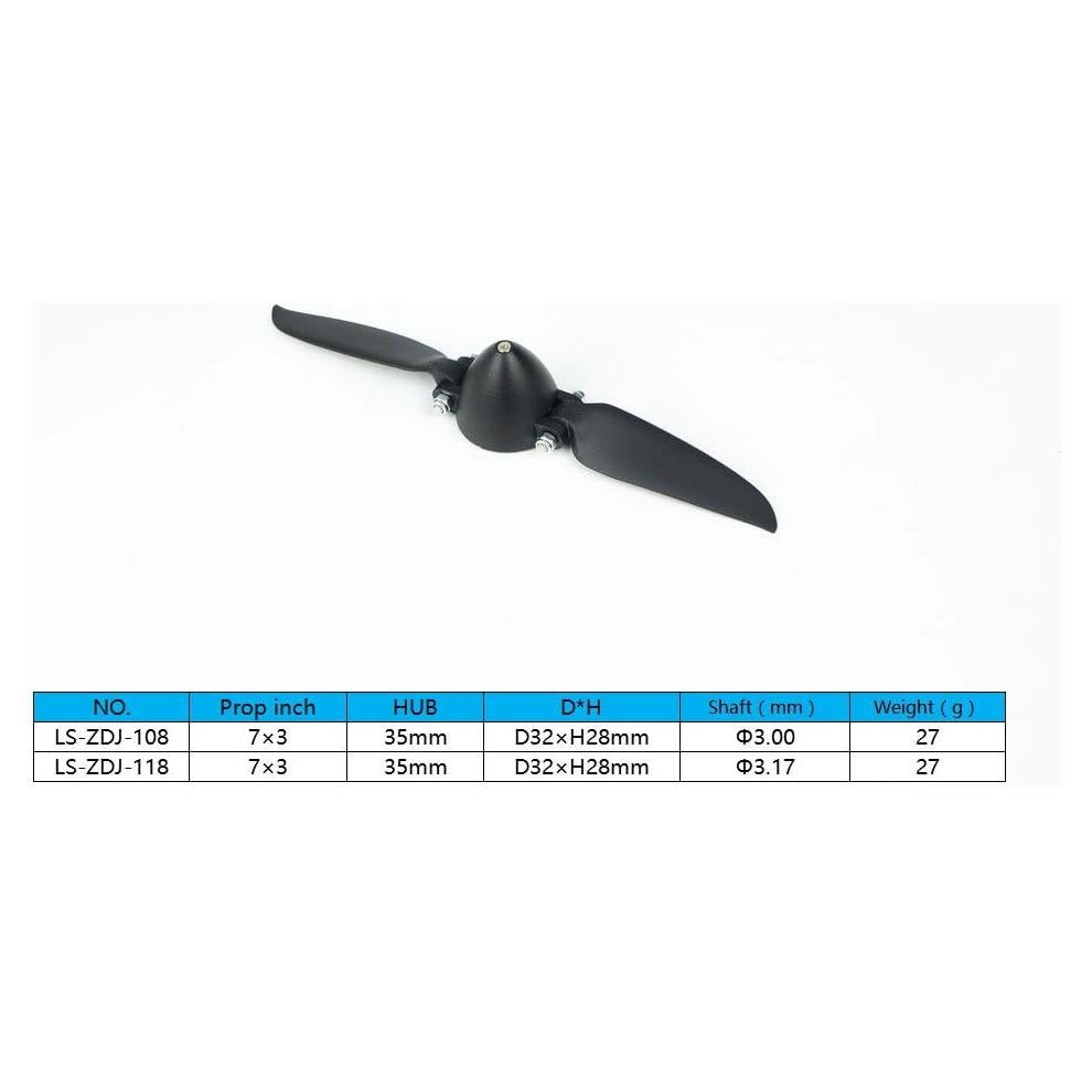 Hélice Plegable Viloga 7x7 cm para Drone RC Eje 3.17 mm
