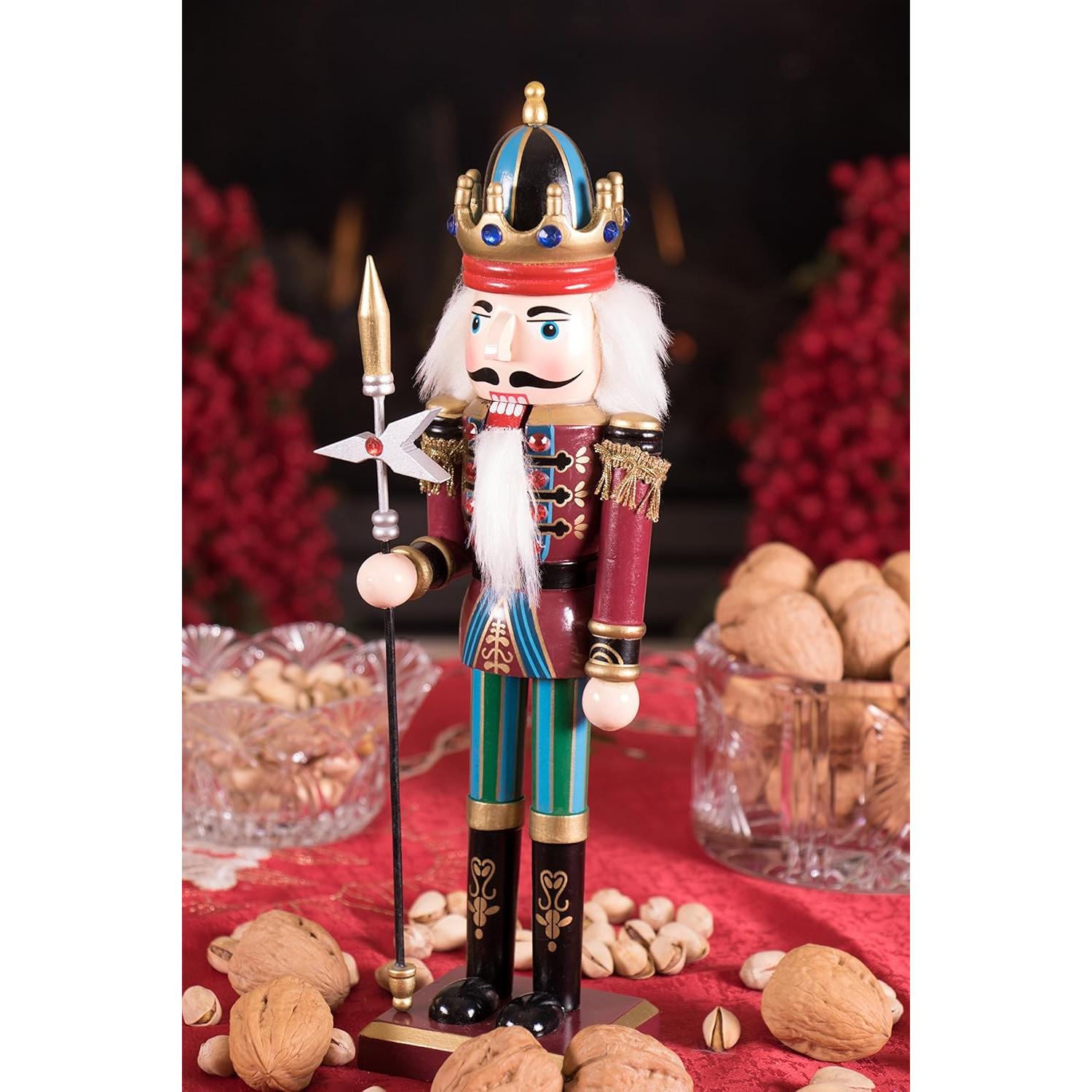 Cascanueces de Madera Rey Azul 30.48 cm Clever Creations