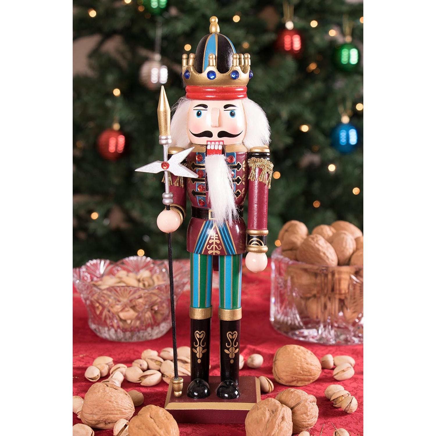 Cascanueces de Madera Rey Azul 30.48 cm Clever Creations