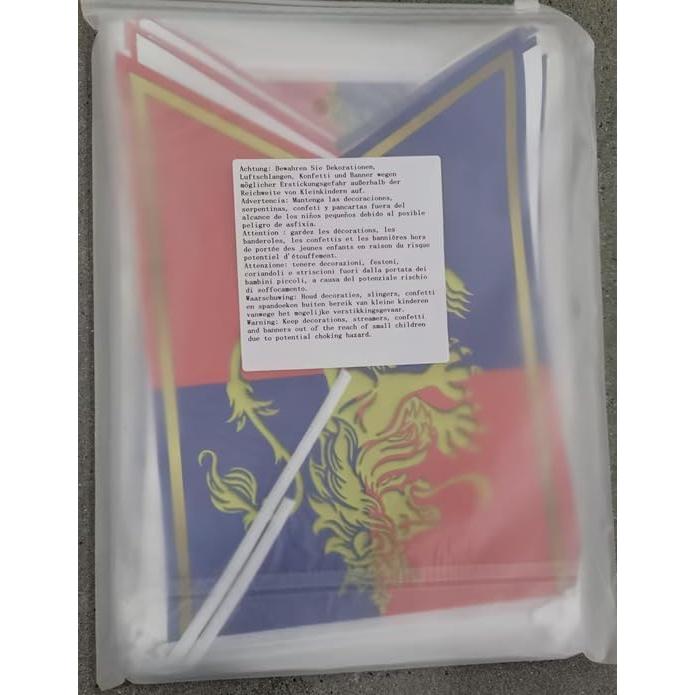 Banderines Medievales Hestya 5 Pcs 15.24m Decoración Fiesta