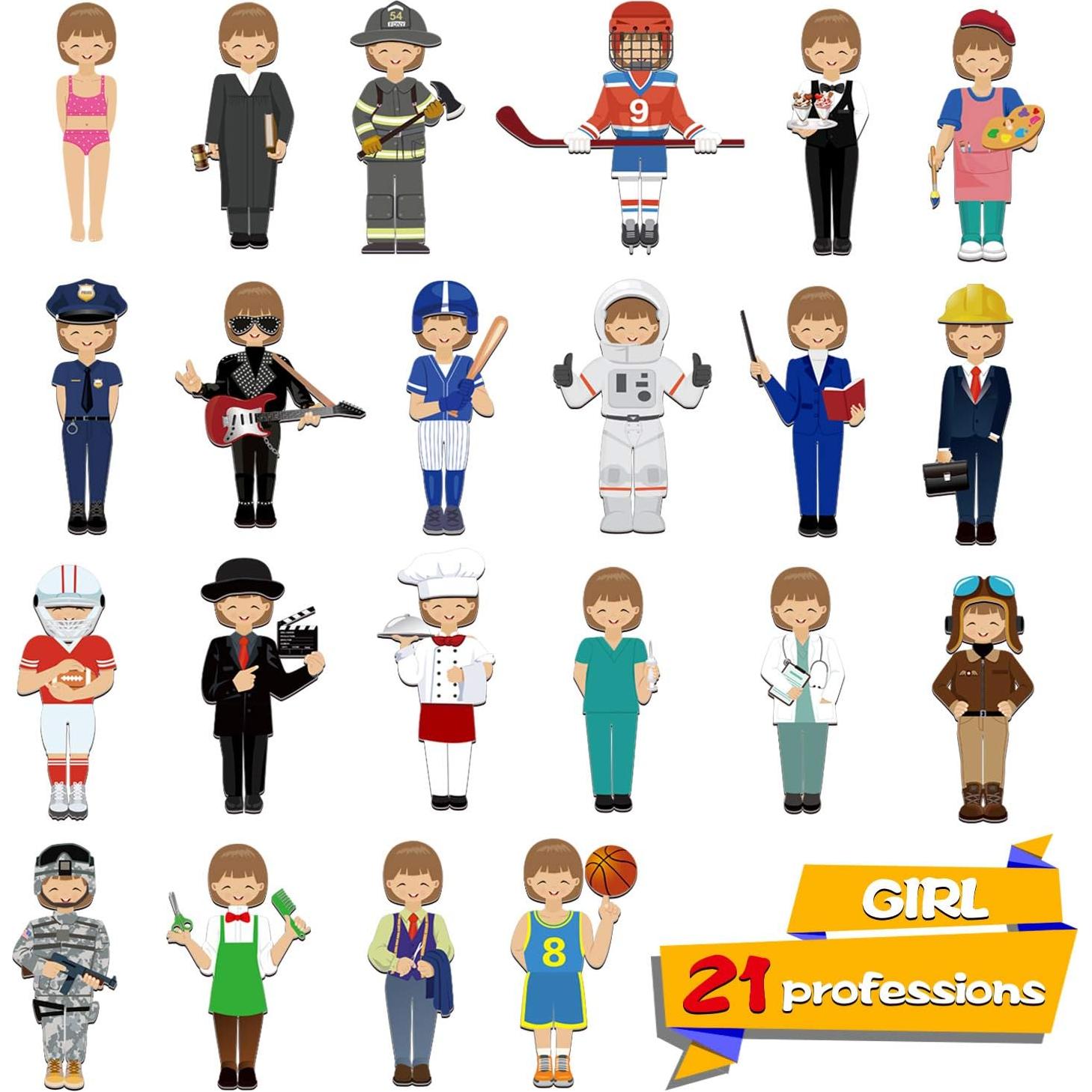 Juego de Muñecas Magnéticas SpriteGru 56 PCS para Vestir