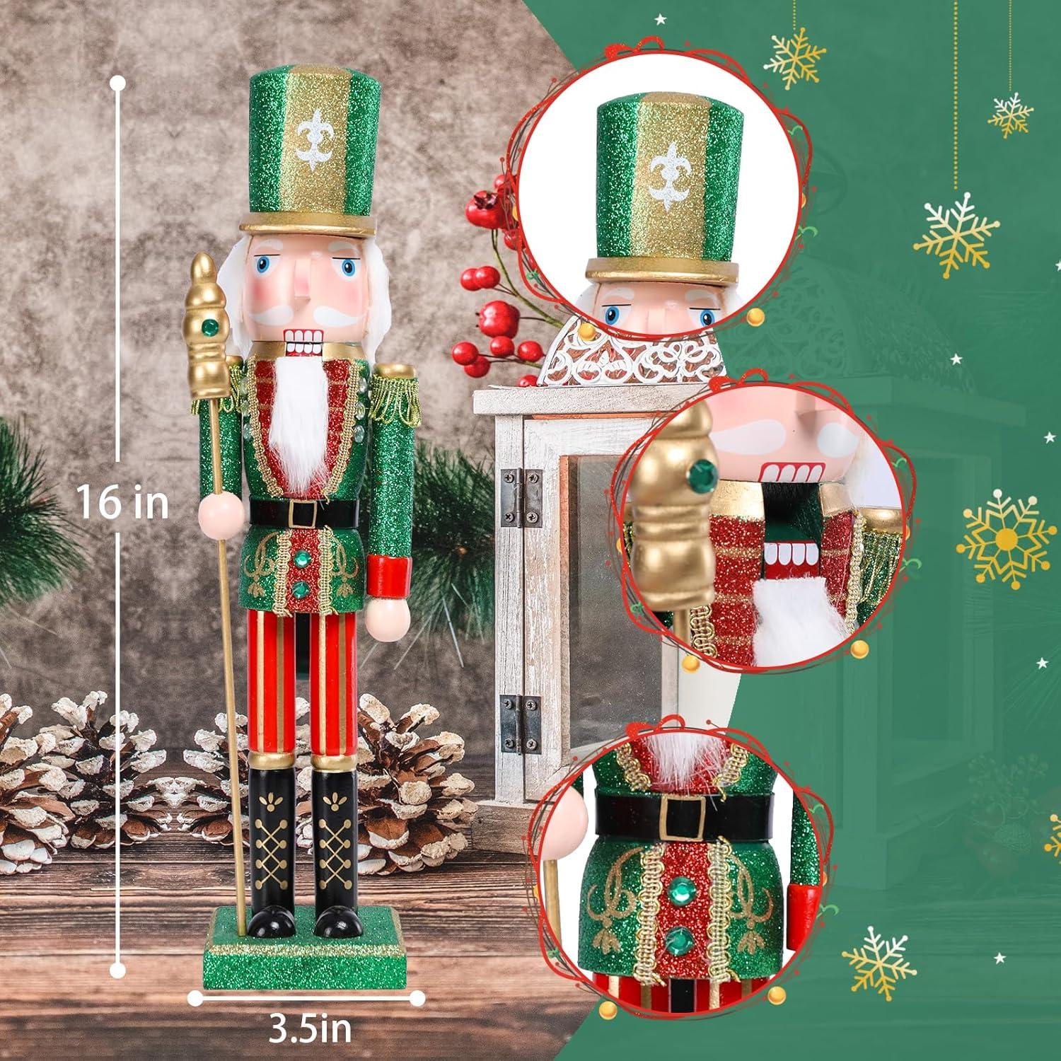 Cascanueces de Navidad WONDER GARDEN 40.64 cm Madera Turquesa