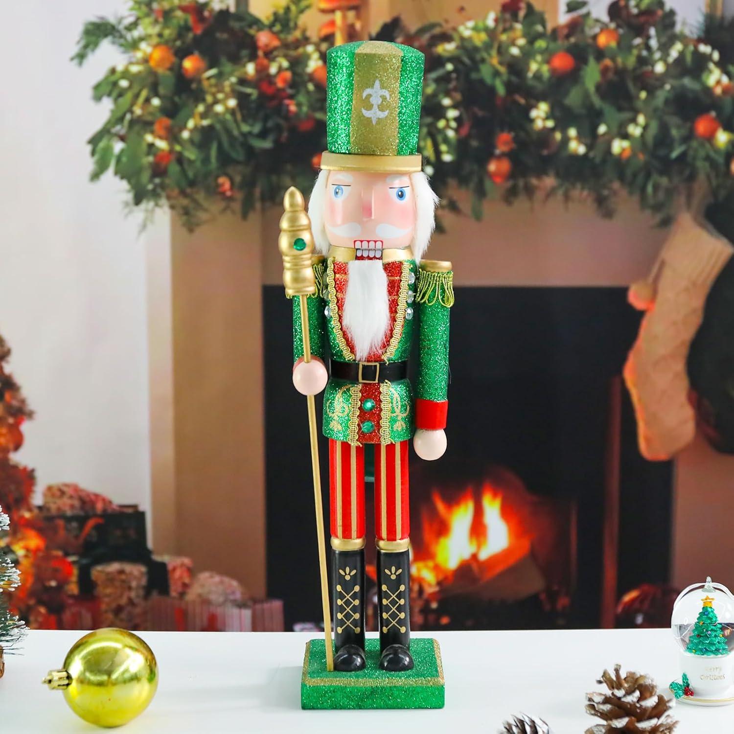 Cascanueces de Navidad WONDER GARDEN 40.64 cm Madera Turquesa