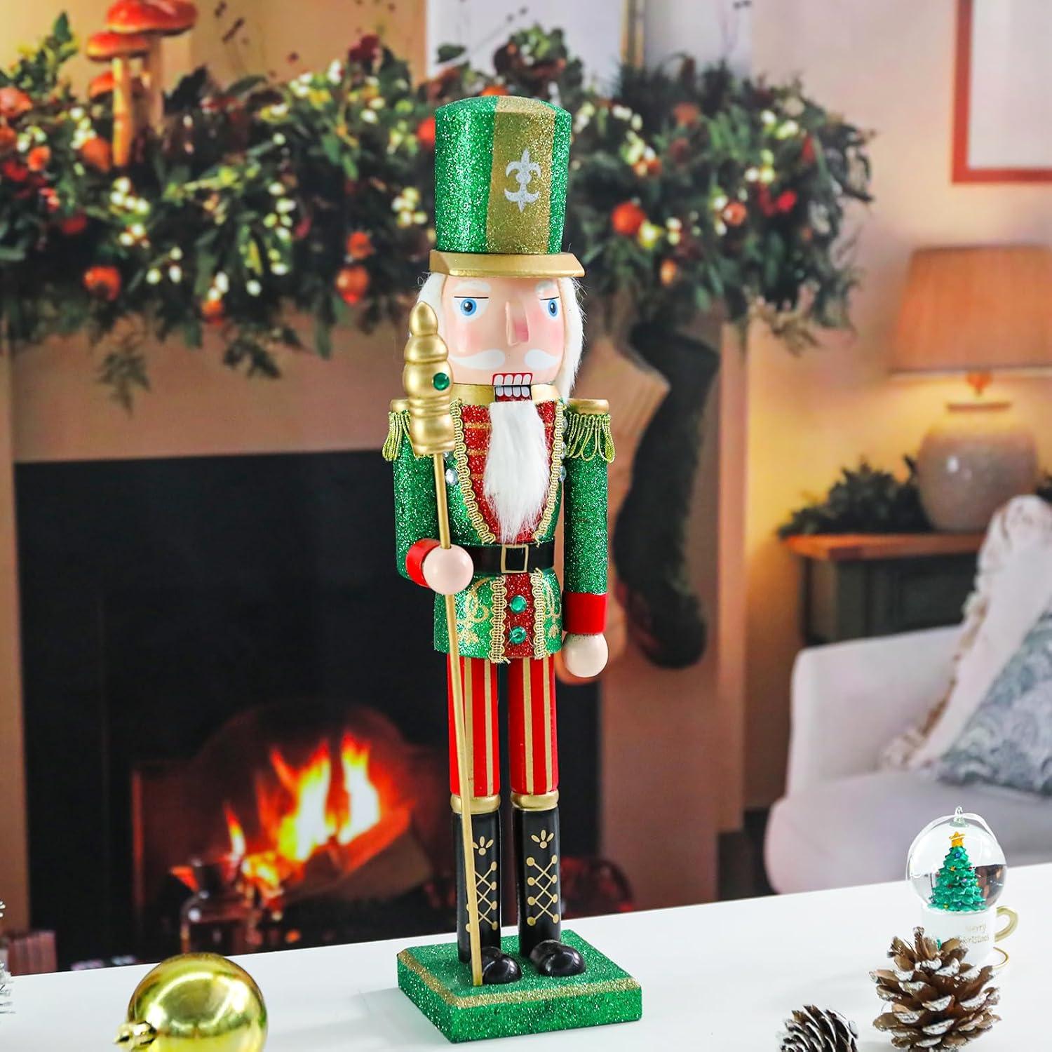 Cascanueces de Navidad WONDER GARDEN 40.64 cm Madera Turquesa