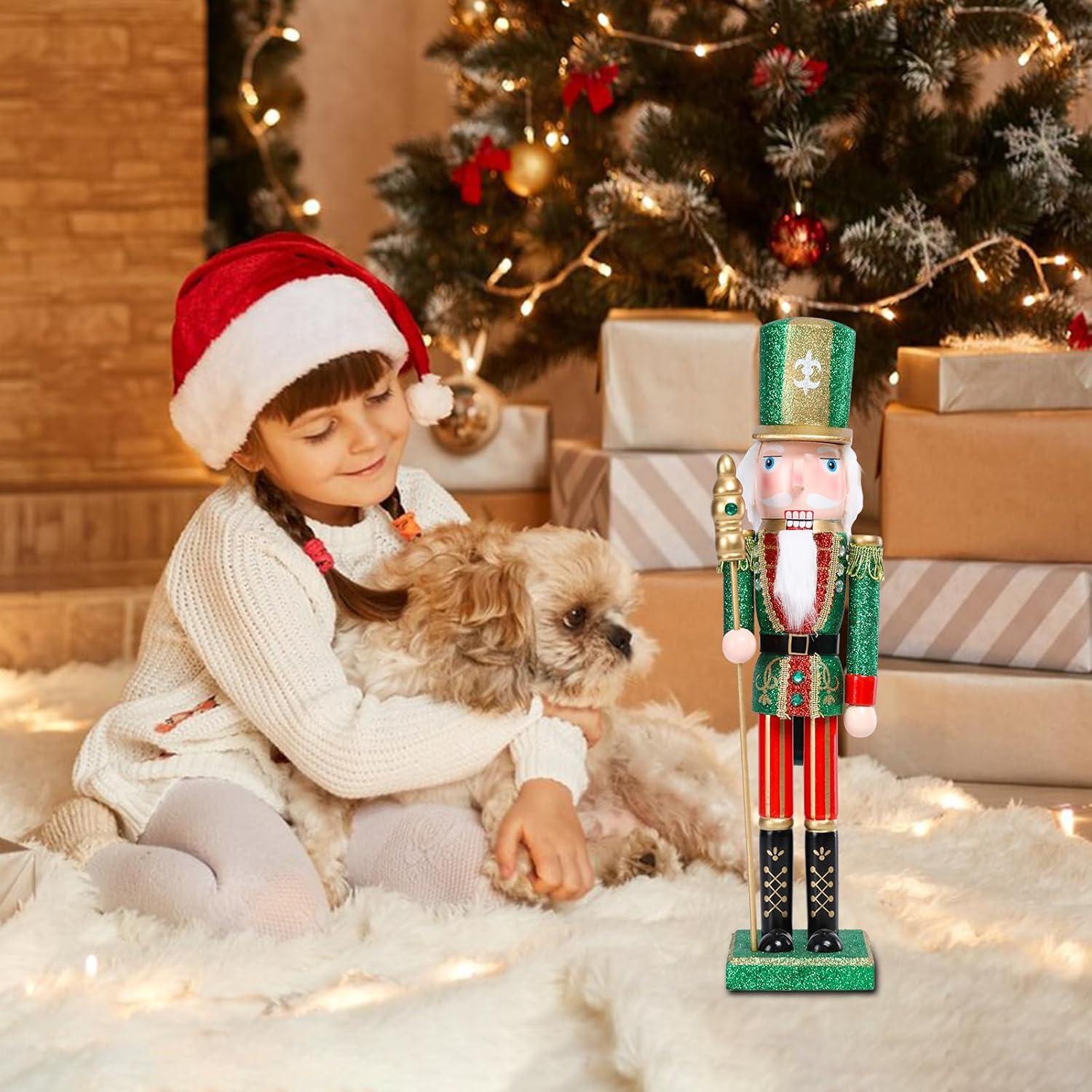 Cascanueces de Navidad WONDER GARDEN 40.64 cm Madera Turquesa