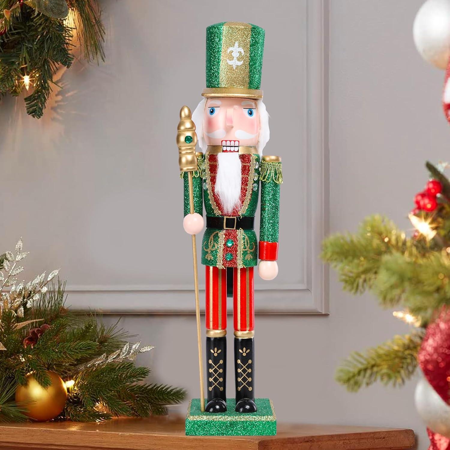 Cascanueces de Navidad WONDER GARDEN 40.64 cm Madera Turquesa