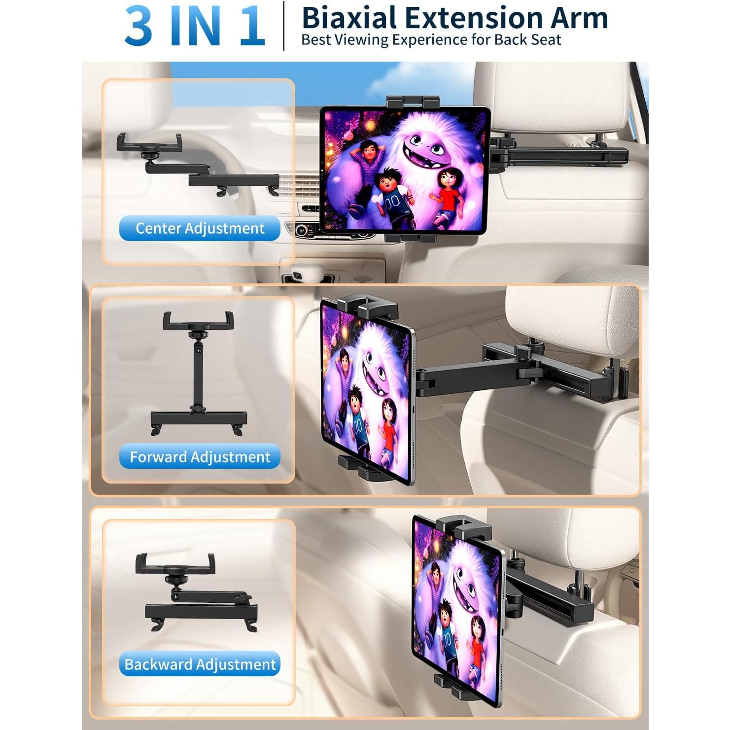 Soporte para Tablet Bokilino para Reposacabezas de Coche 4.7-12.9"