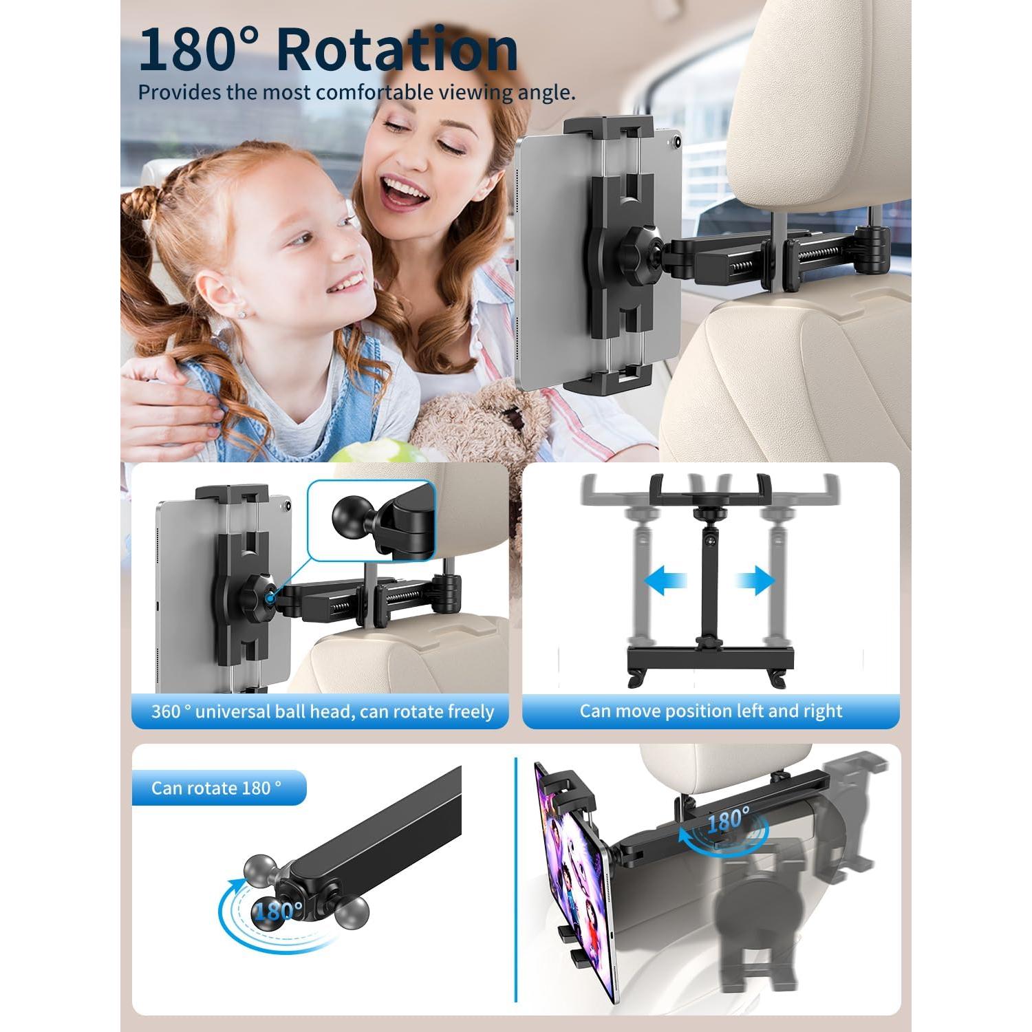 Soporte para Tablet Bokilino para Reposacabezas de Coche 4.7-12.9"