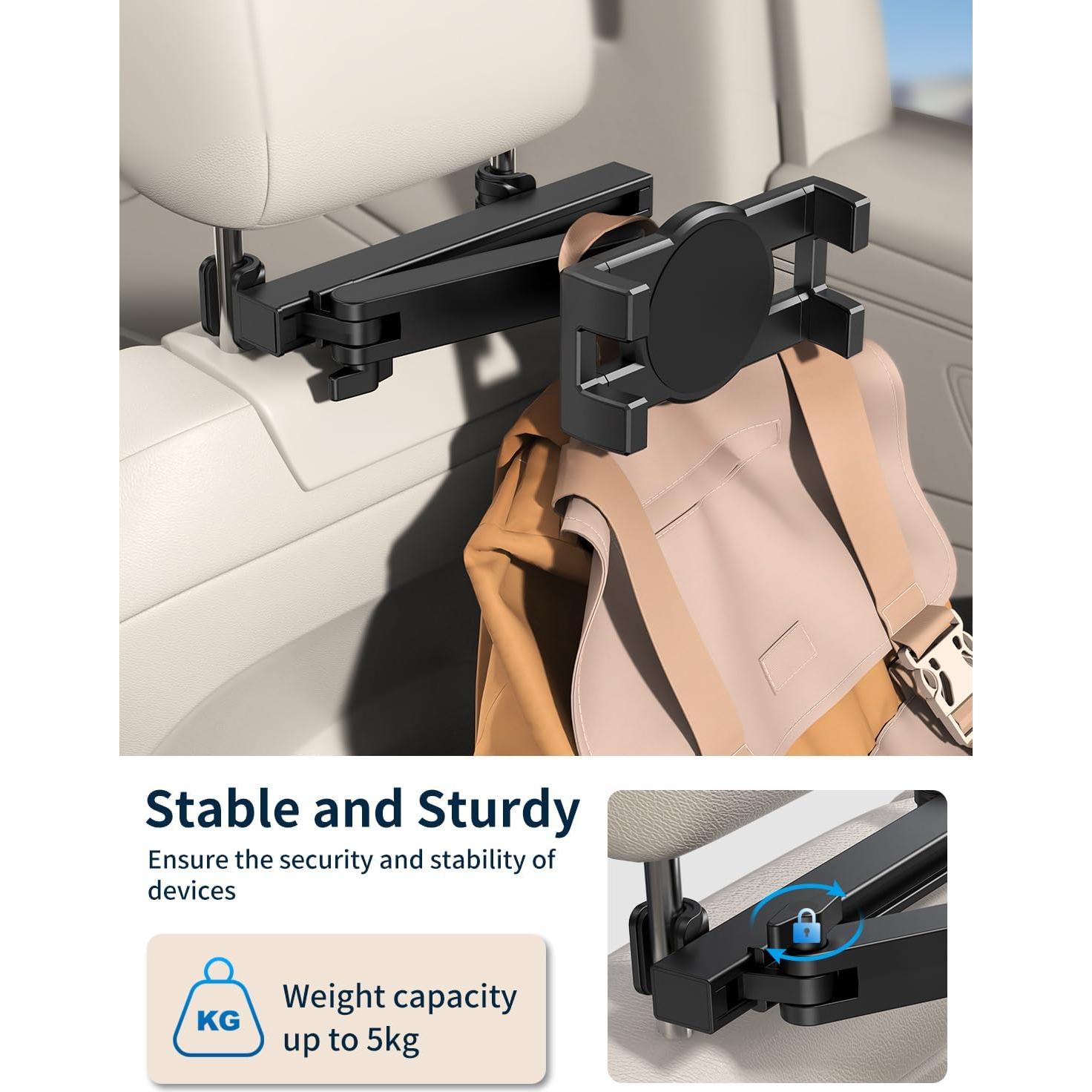 Soporte para Tablet Bokilino para Reposacabezas de Coche 4.7-12.9"