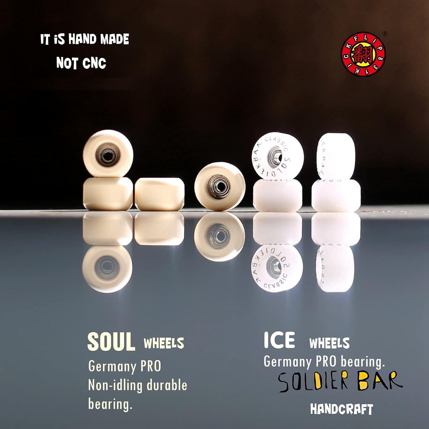 Soldierbar Fingerboards Pro Wheels (No Logo Handmade Wheels Non CNC) Soul Wheels