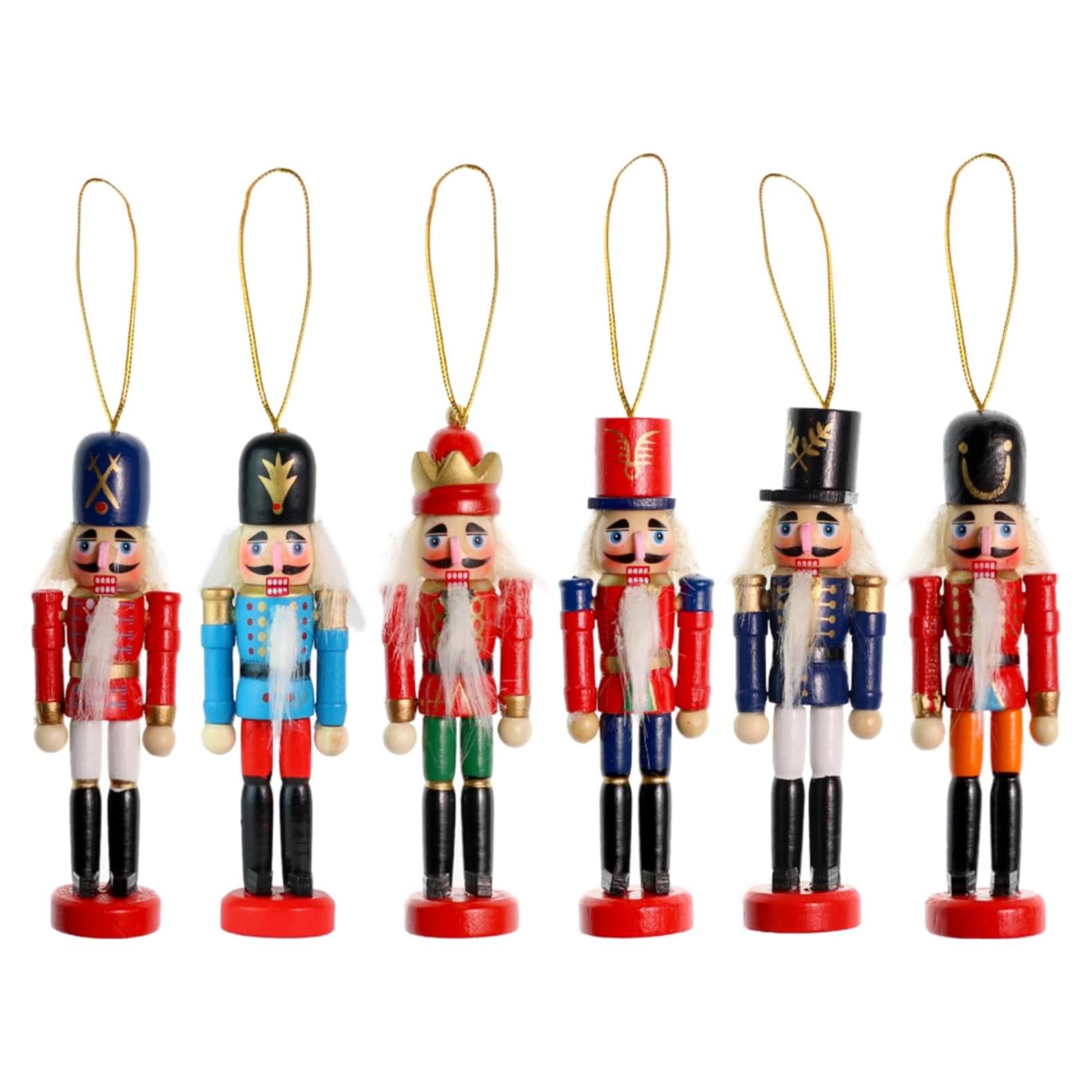 Figuras Colgantes de Cascanueces Ornativity - Rey y Soldado 12.7 cm