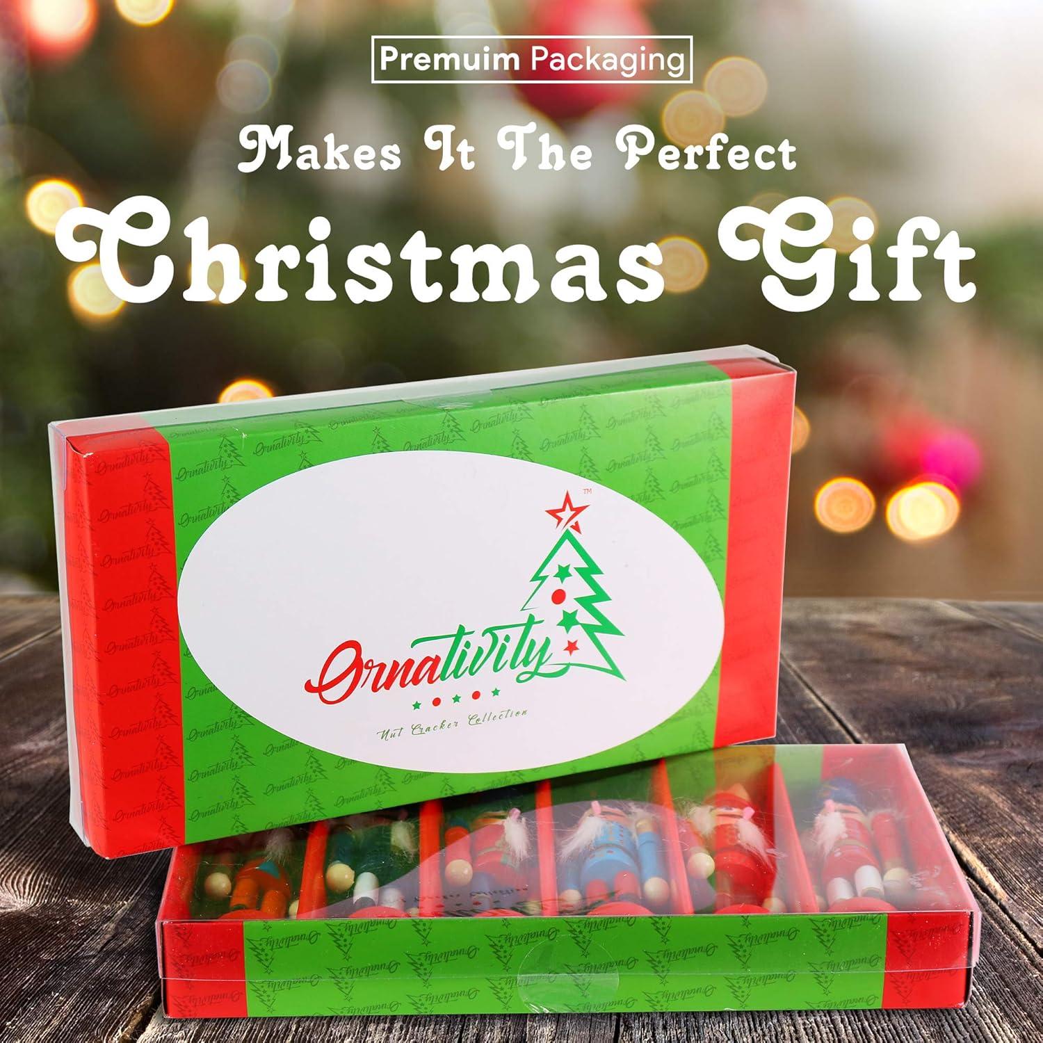 Figuras Colgantes de Cascanueces Ornativity - Rey y Soldado 12.7 cm