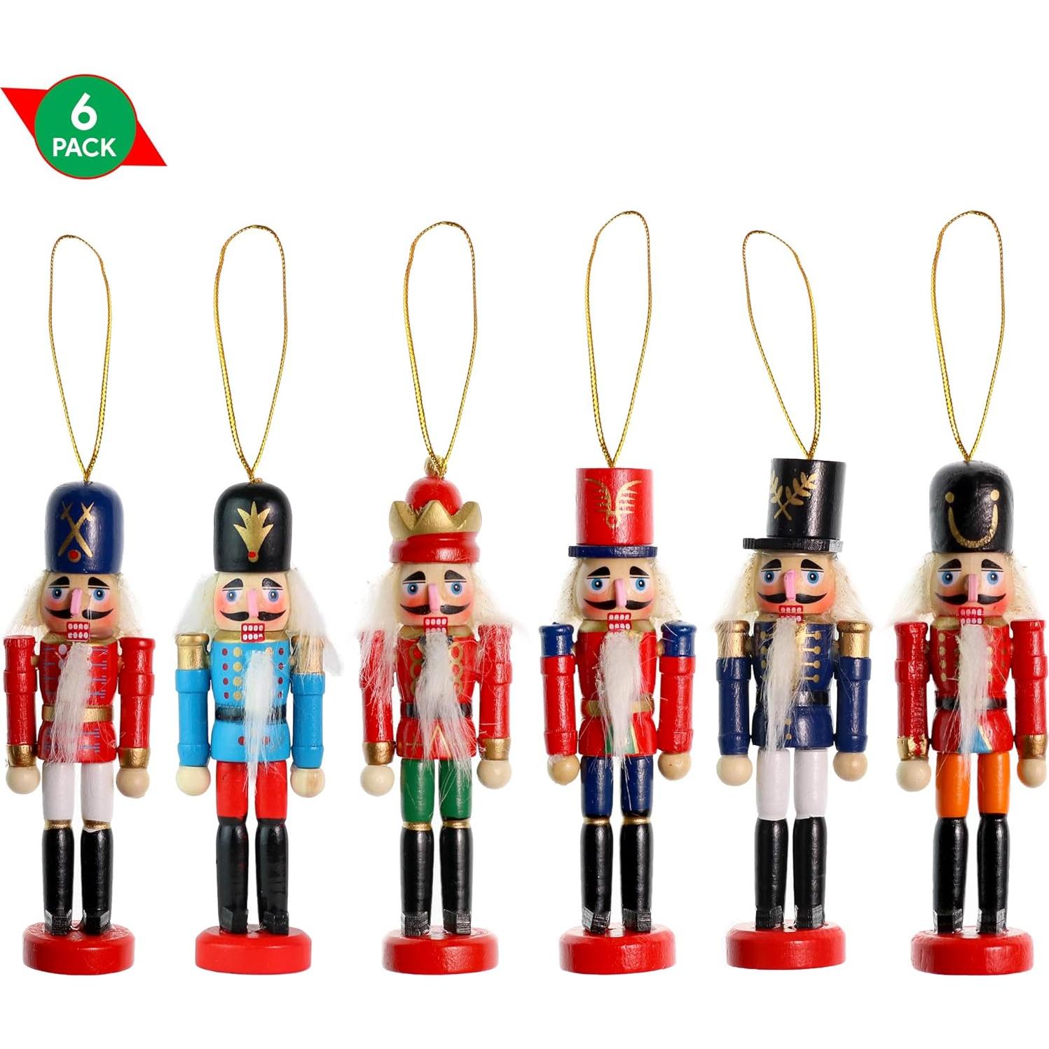 Figuras Colgantes de Cascanueces Ornativity - Rey y Soldado 12.7 cm