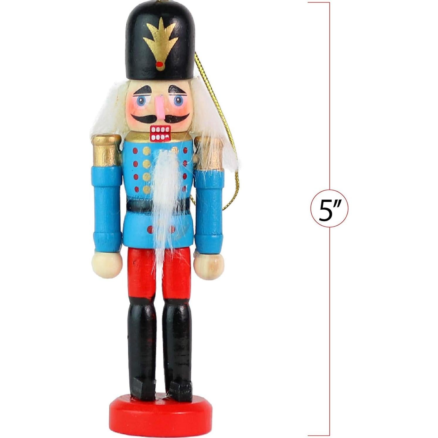 Figuras Colgantes de Cascanueces Ornativity - Rey y Soldado 12.7 cm