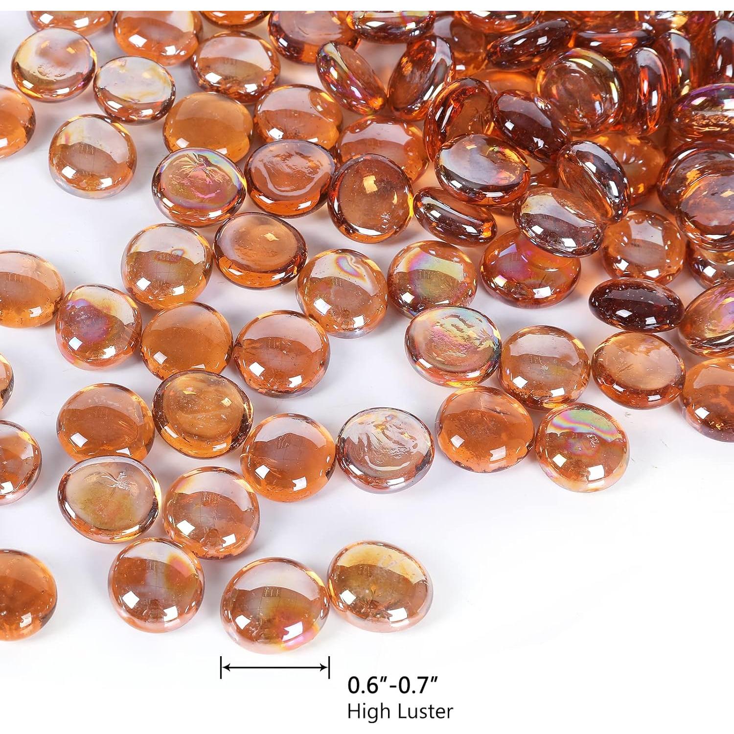 Perlas de Vidrio Ámbar Ausluru 2,27 kg para Decoración