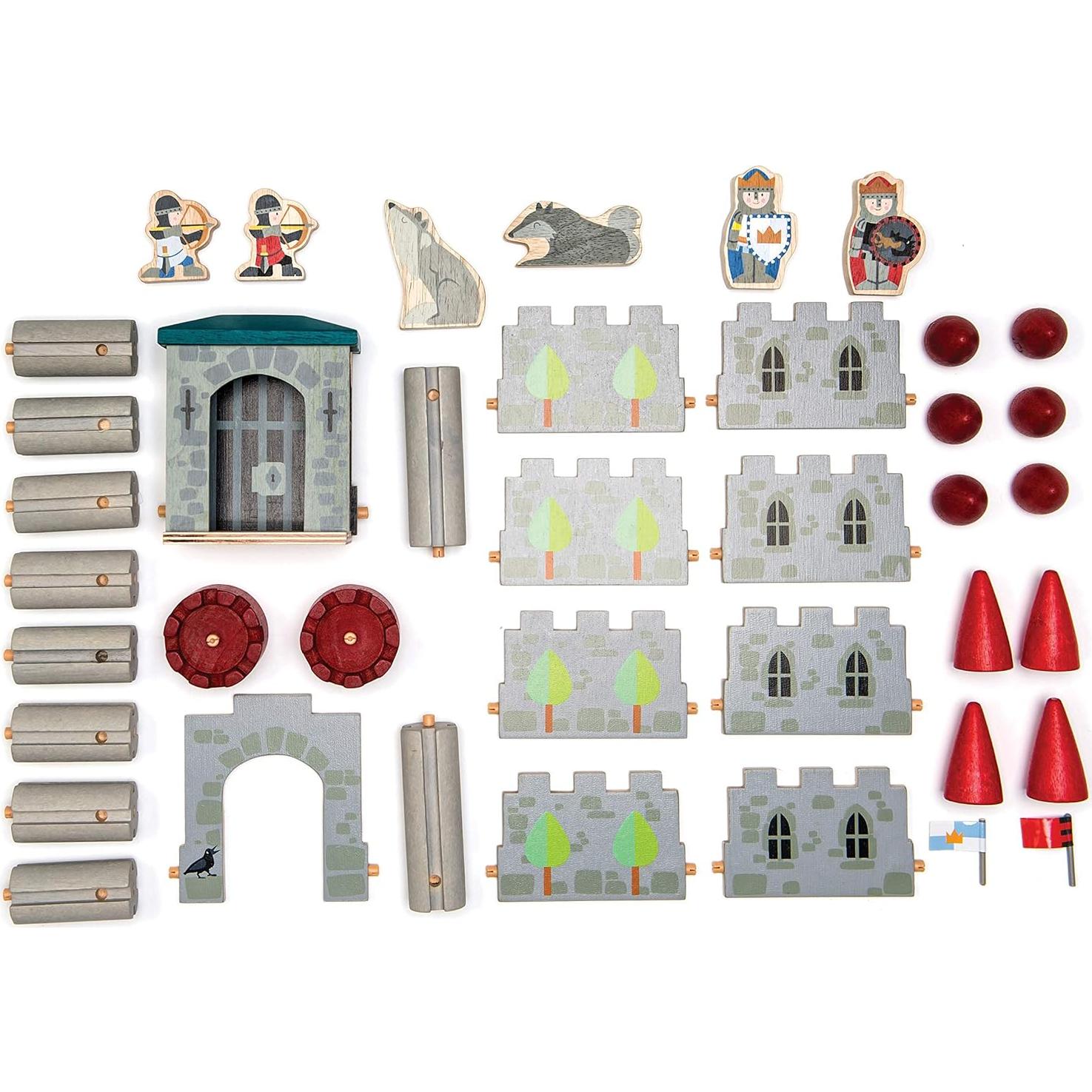 Castillo de Madera Tender Leaf Toys - Juego Educativo 40.7x27.8 cm