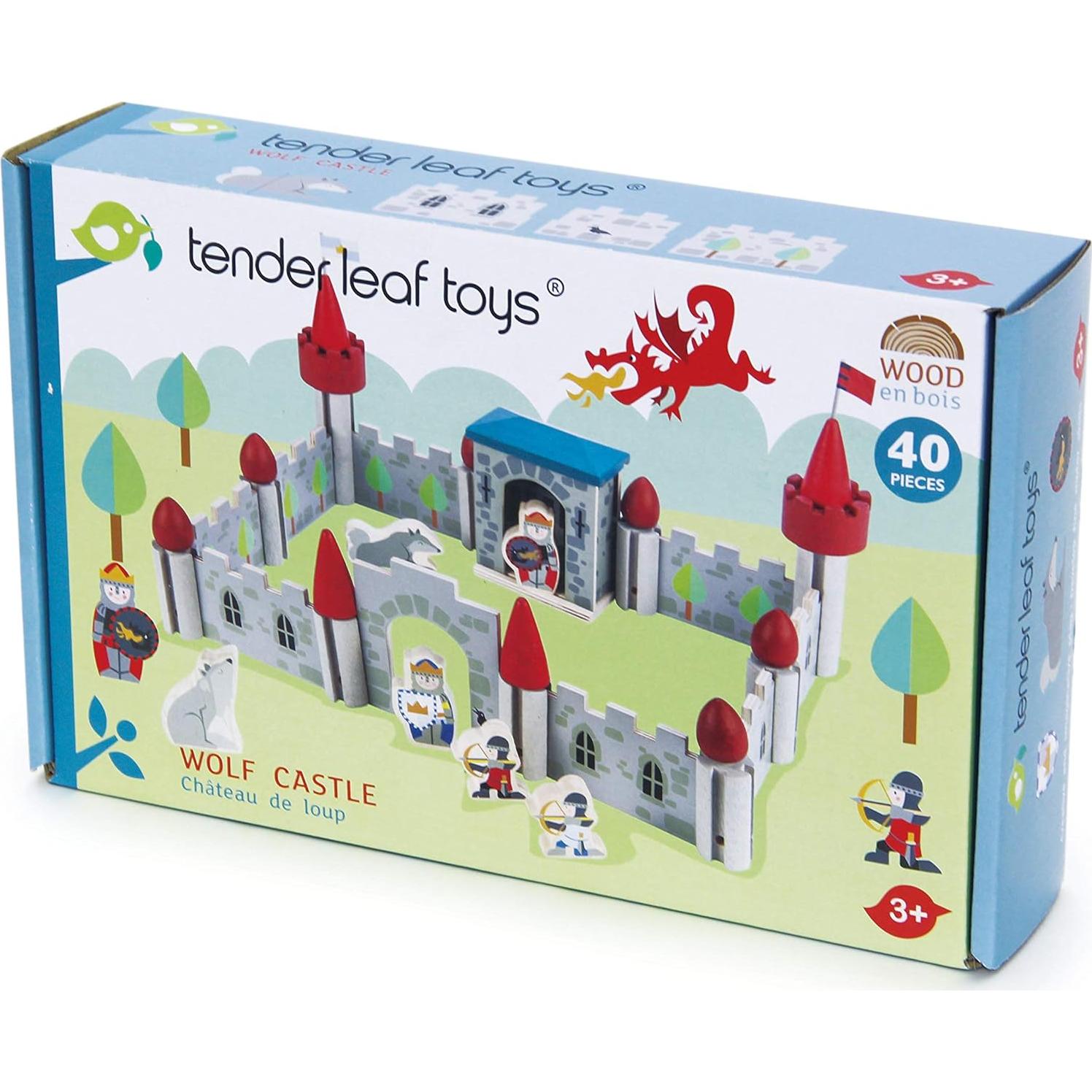 Castillo de Madera Tender Leaf Toys - Juego Educativo 40.7x27.8 cm