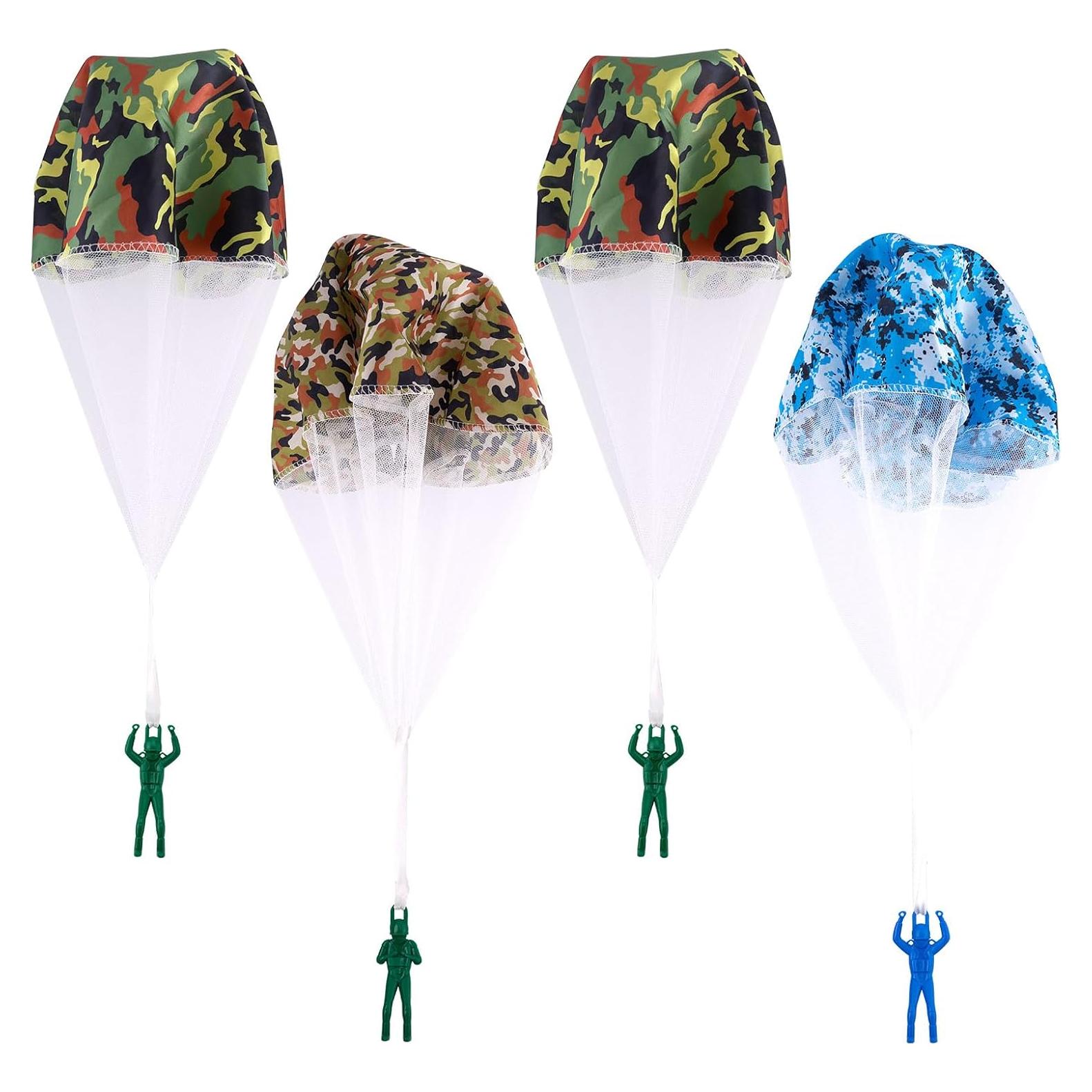 4 Juguetes Paracaídas para Niños Camuflaje Gosknor 41cm