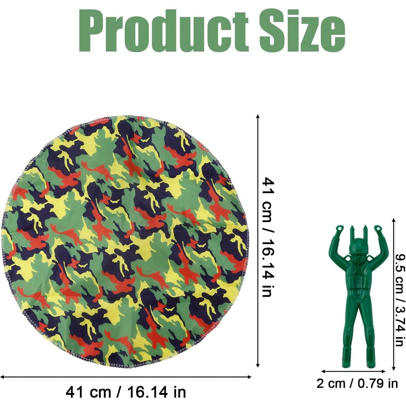 4 Juguetes Paracaídas para Niños Camuflaje Gosknor 41cm