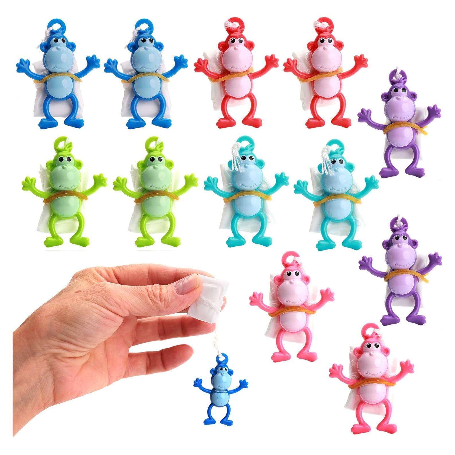 Juguetes de Paracaídas Monos 12 Piezas Multicolor para Niños