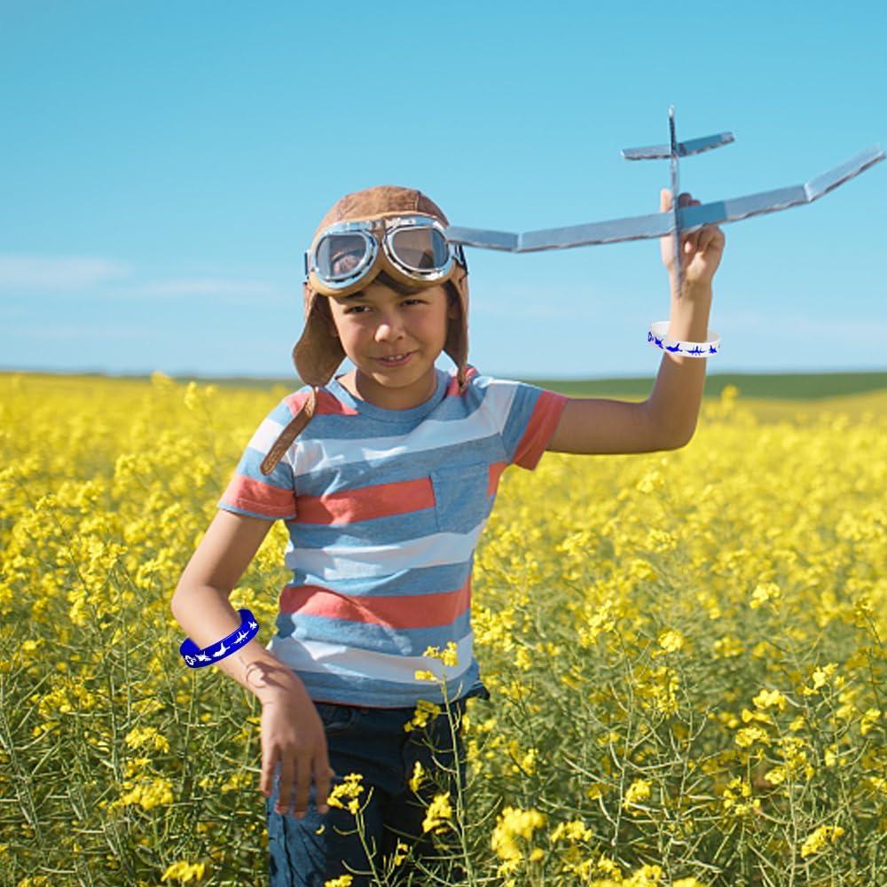 CupaPlay 48 Pulseras de Silicona Aviones de Combate