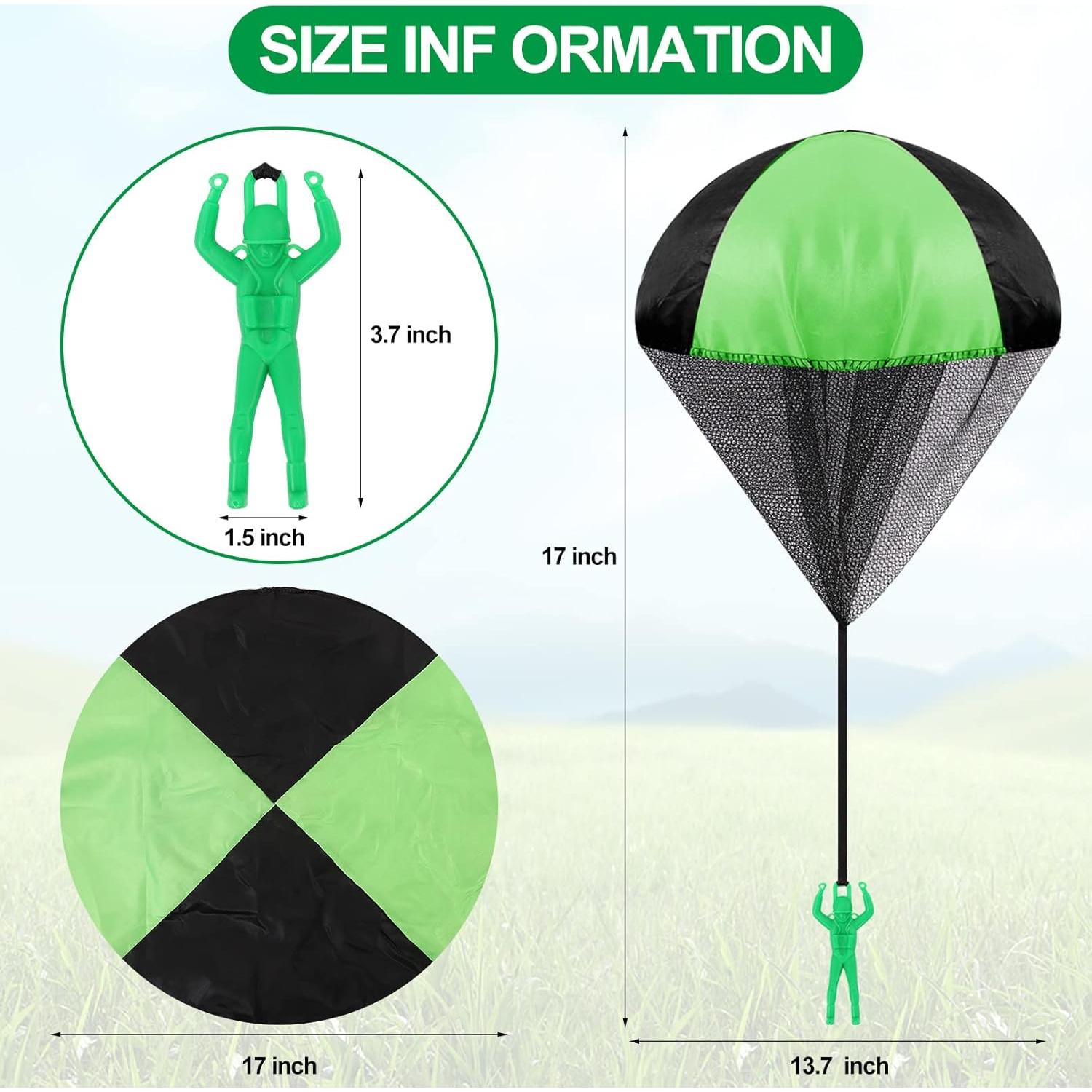 25 Juguetes Paracaídas Vyndicca para Niños - 9 Colores