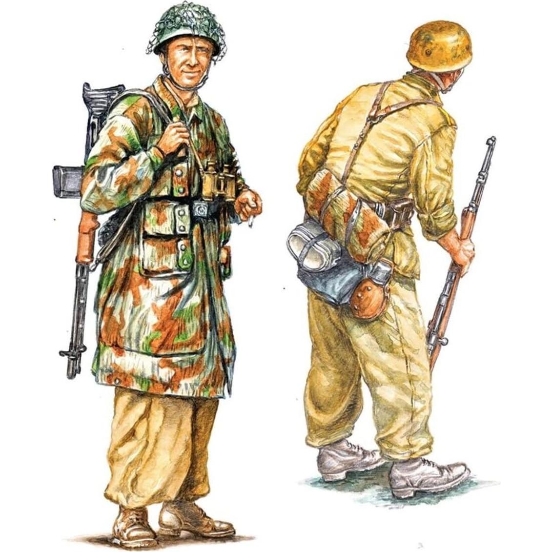 Italeri 6134S Modelo 1:72 Paracaidistas Alemanes Tropical