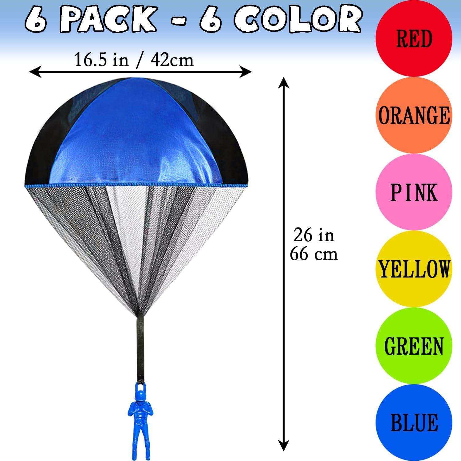 Juguetes Paracaídas Jishi para Niños - Paquete de 6 Unidades