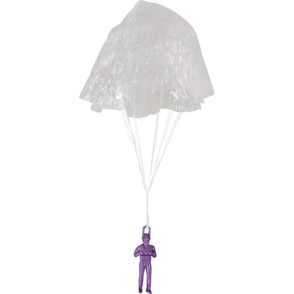 Paracaidistas de Plástico 10.16 cm - 1 Docena - Colores Variados