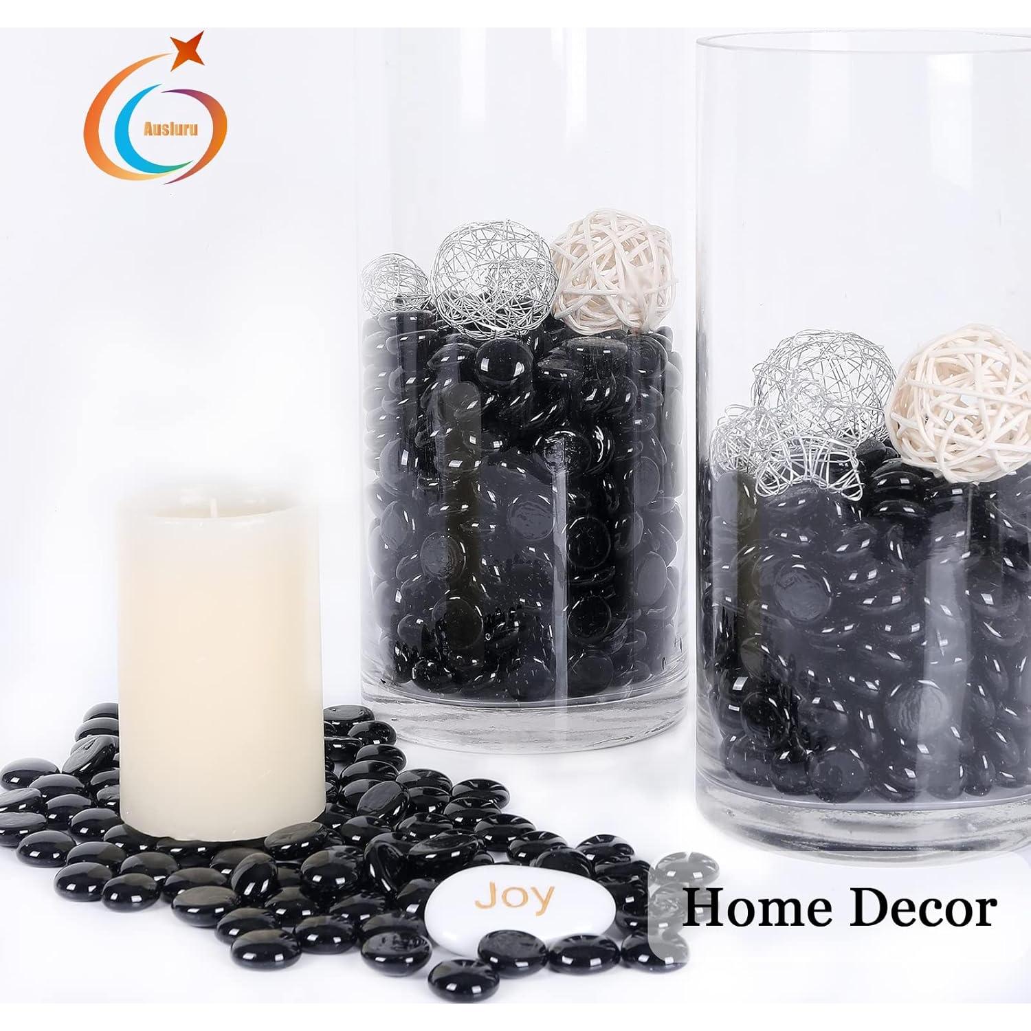 Perlas de Vidrio Ausluru 4,99 kg Negro para Decoración