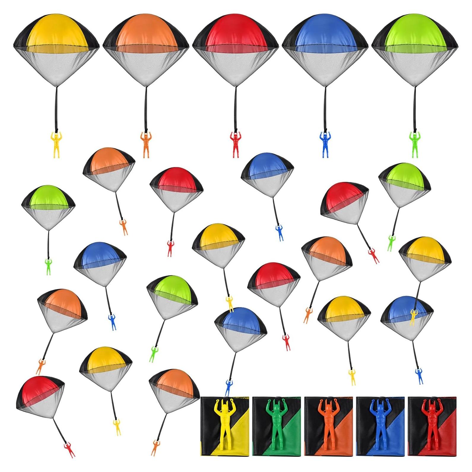 Juguetes Paracaídas Meooeck 25 Piezas para Niños 5 Colores