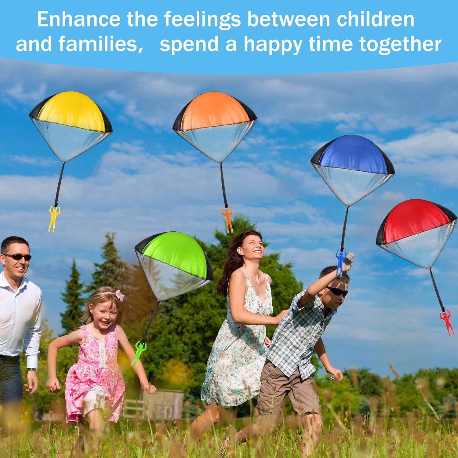 Juguetes Paracaídas Meooeck 25 Piezas para Niños 5 Colores