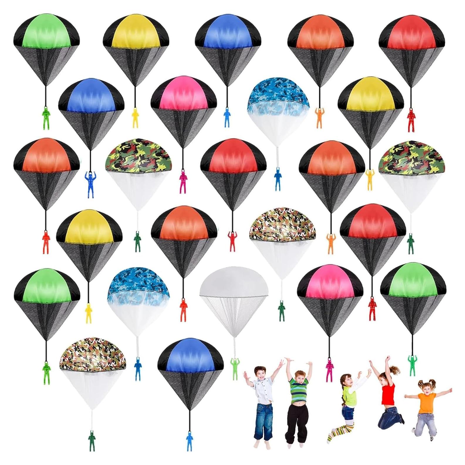 25 Juguetes Paracaídas Exinddea para Niños al Aire Libre