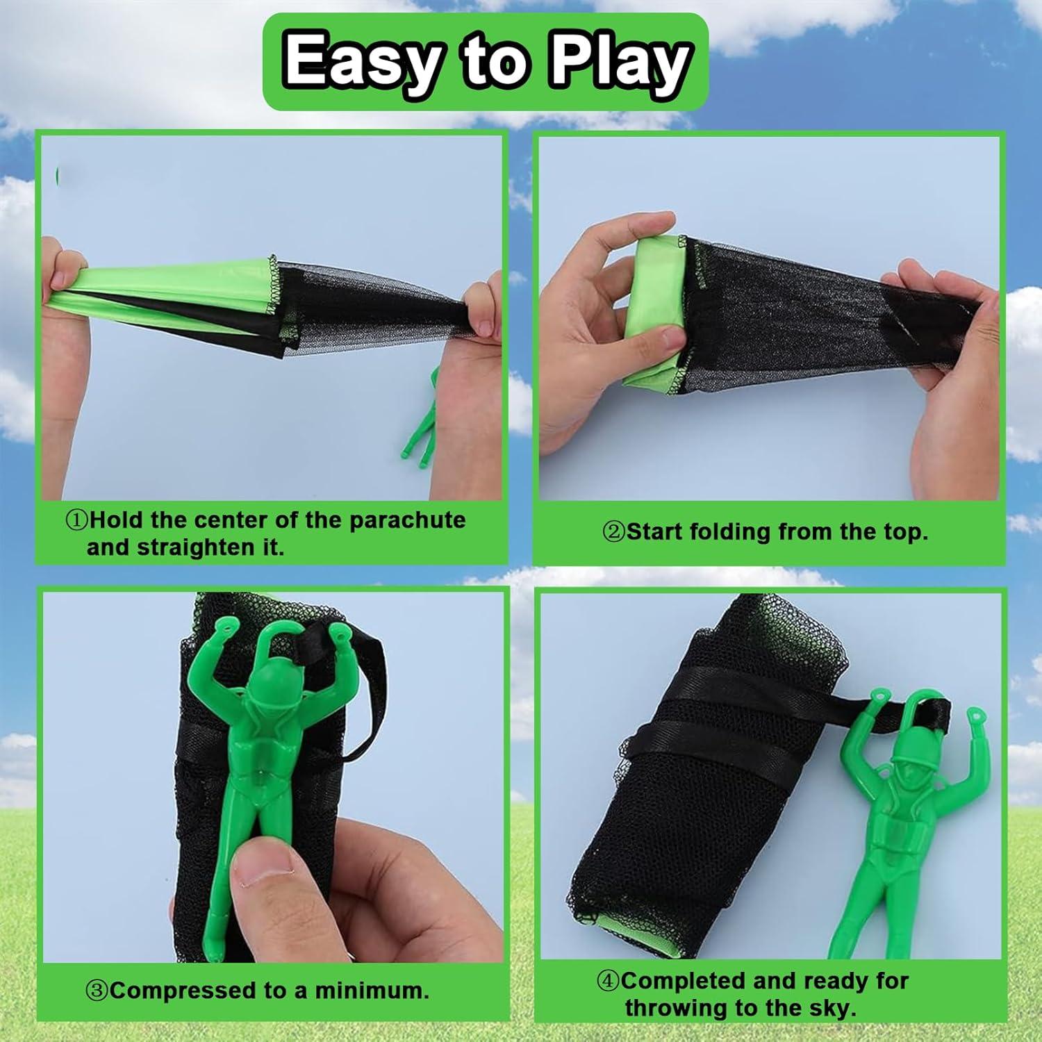 25 Juguetes Paracaídas Exinddea para Niños al Aire Libre