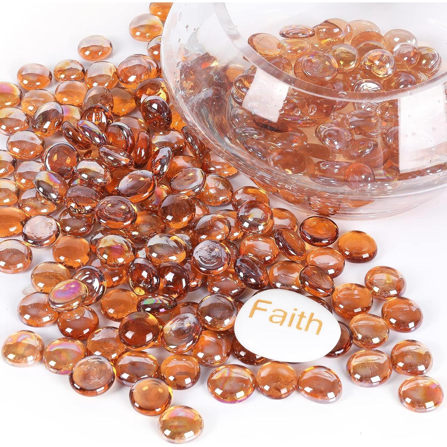 Perlas de Vidrio Ausluru 4.99 kg Ámbar para Decoración