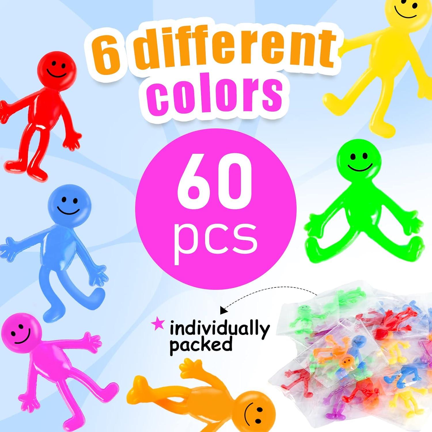 Figuras Estirables Antiestrés POPLAY 60PCS - 6 Colores
