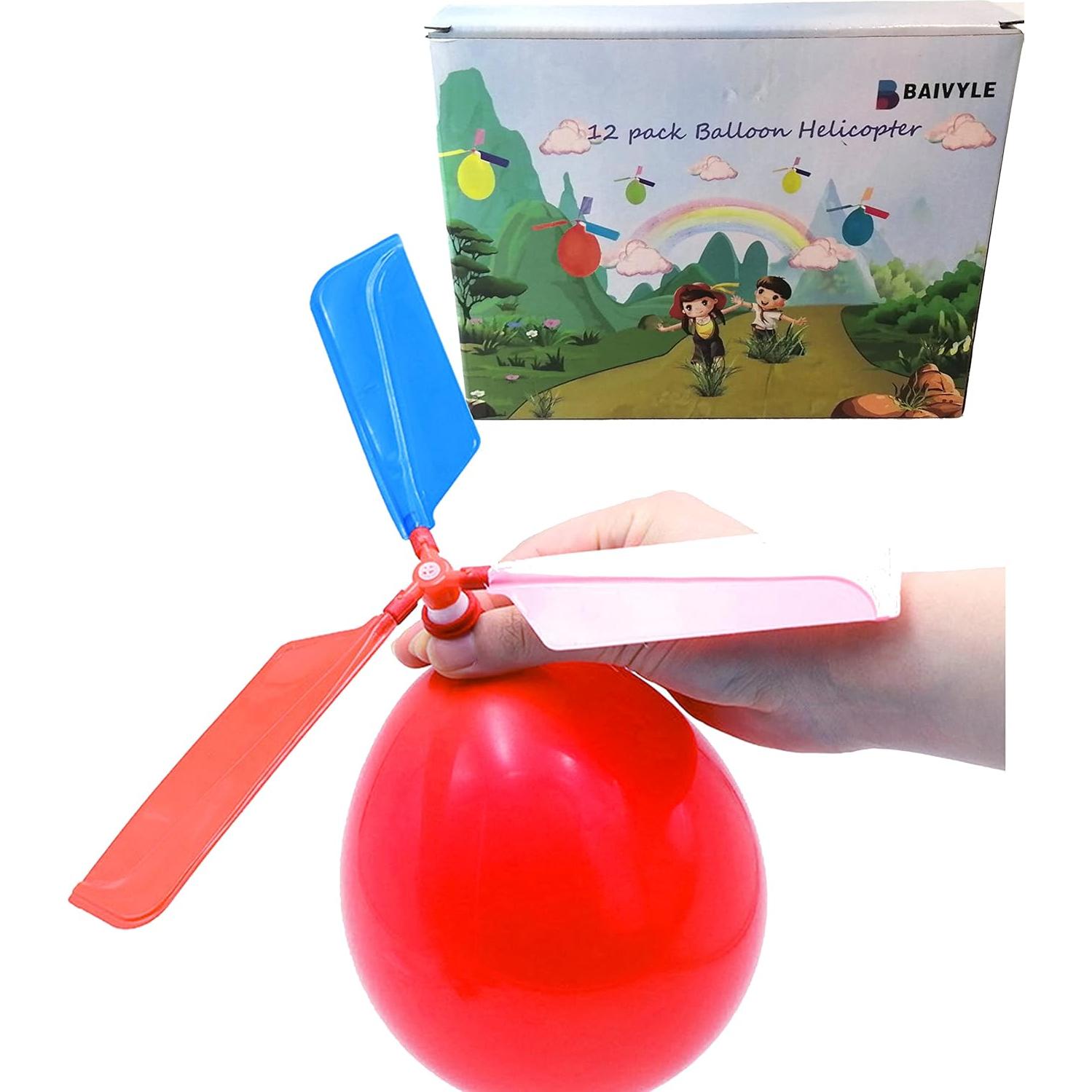Helicóptero de Globo BOYI - Juguete Volador para Niños - Paquete de 12