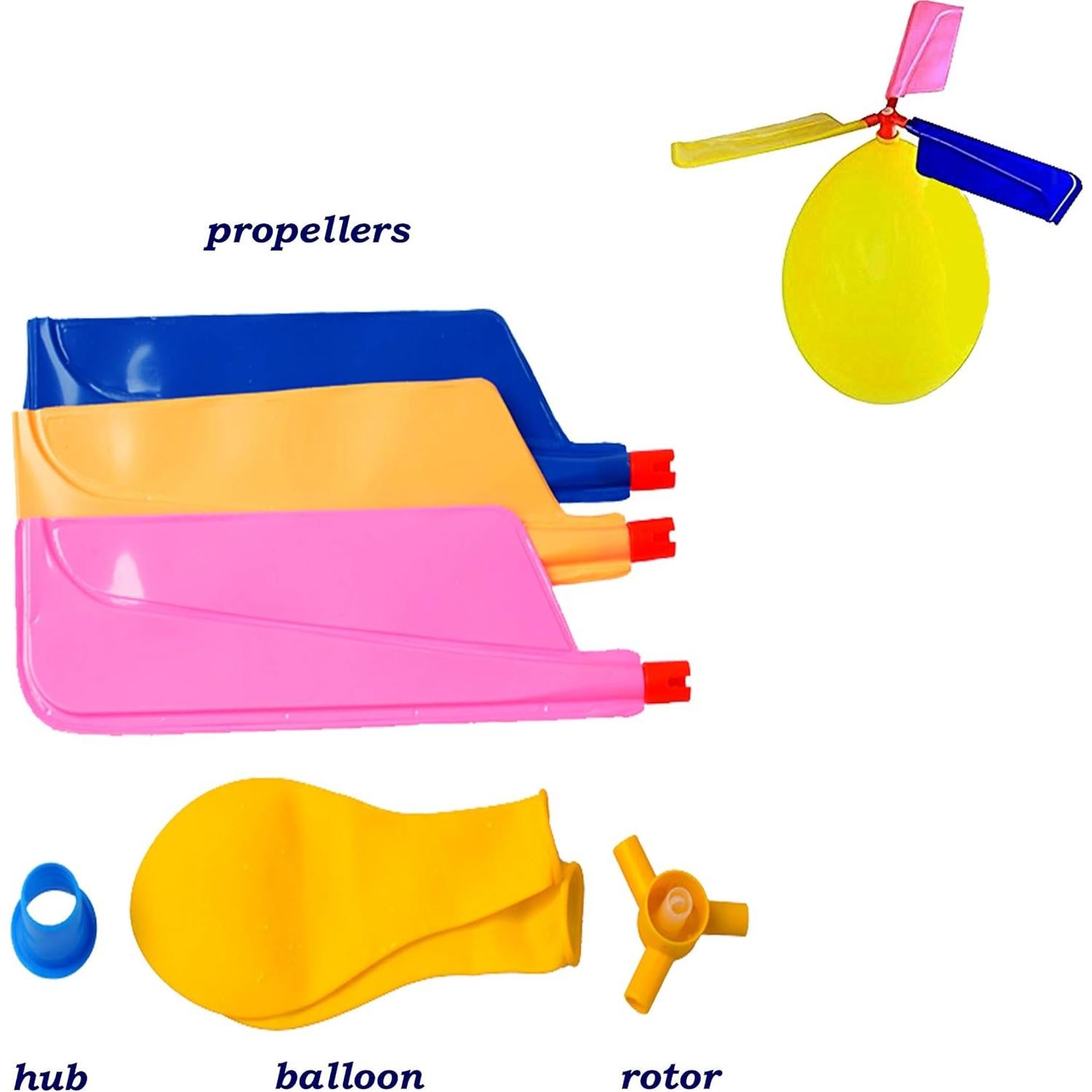 Helicóptero de Globo BOYI - Juguete Volador para Niños - Paquete de 12