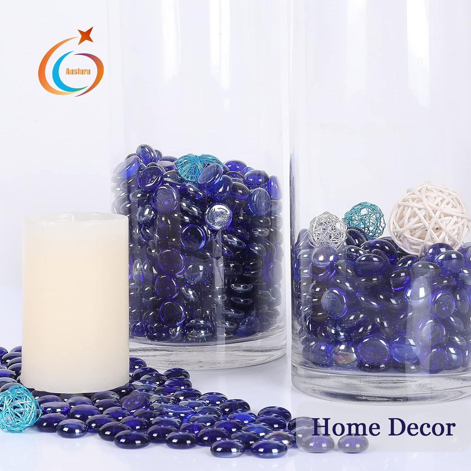 Perlas de Vidrio Ausluru 2,27 kg Cobalto para Decoración