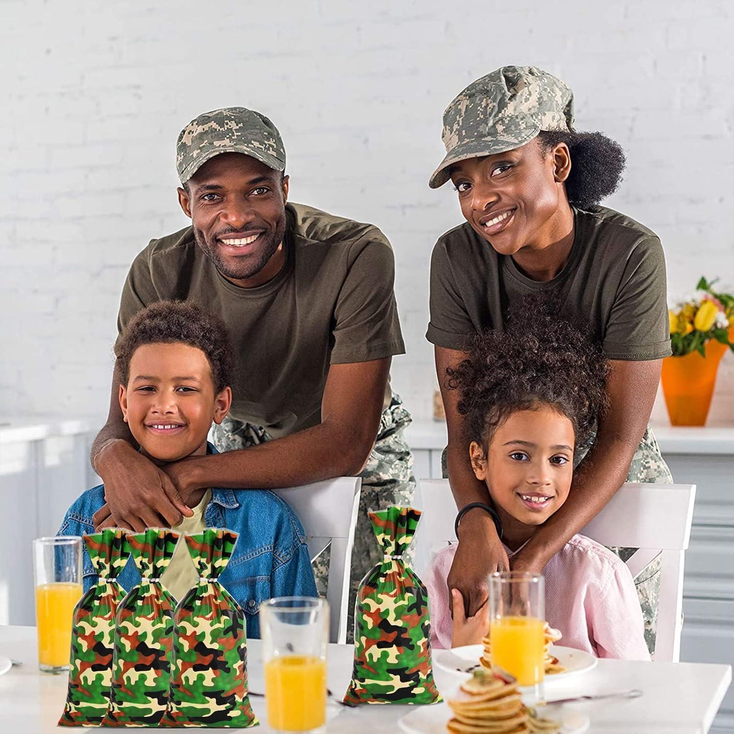 Bolsas de Golosinas Camuflaje 100 Pcs Lecpeting 27x13 cm