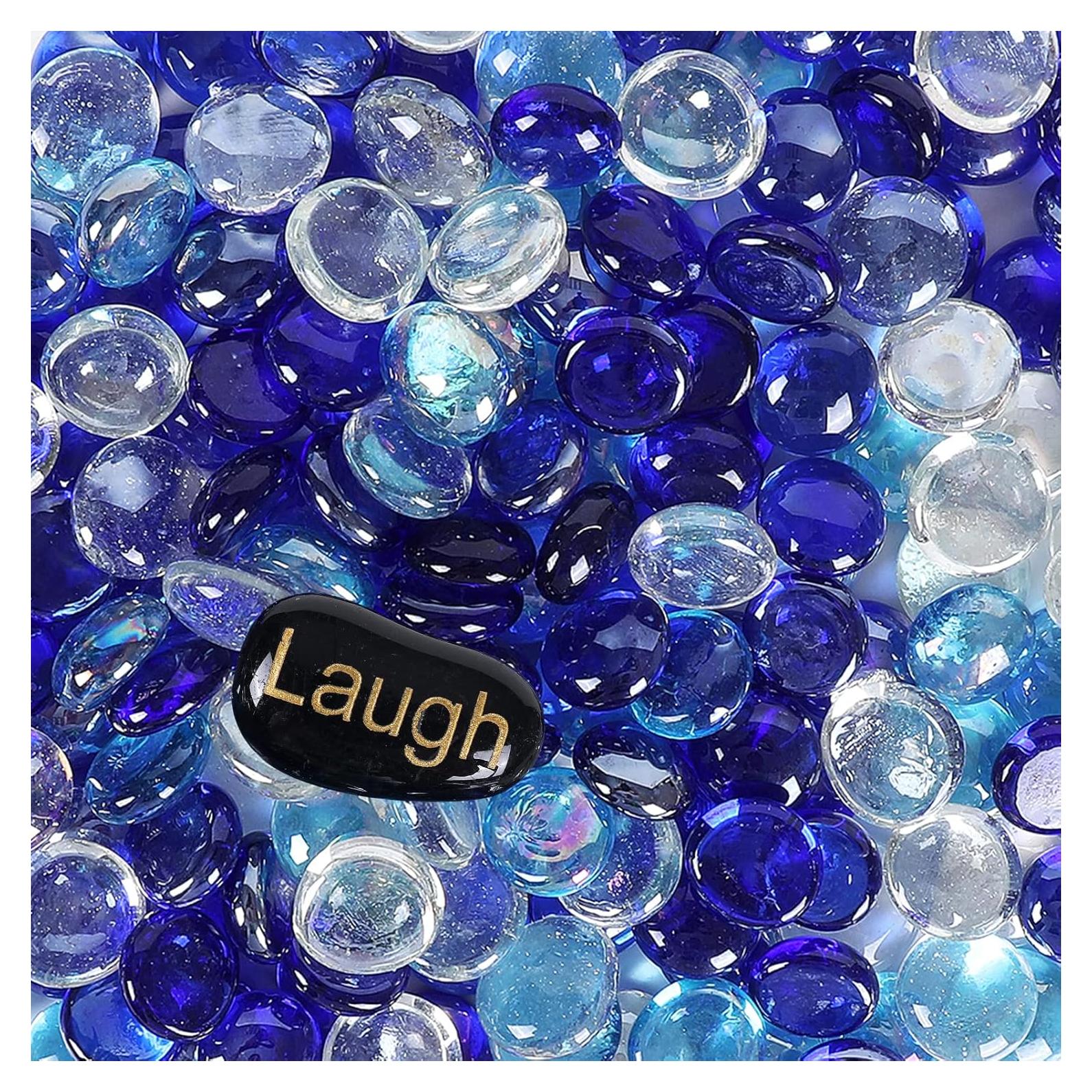 Perlas de Vidrio Ausluru 2,27 kg Mezcla Azul para Decoración