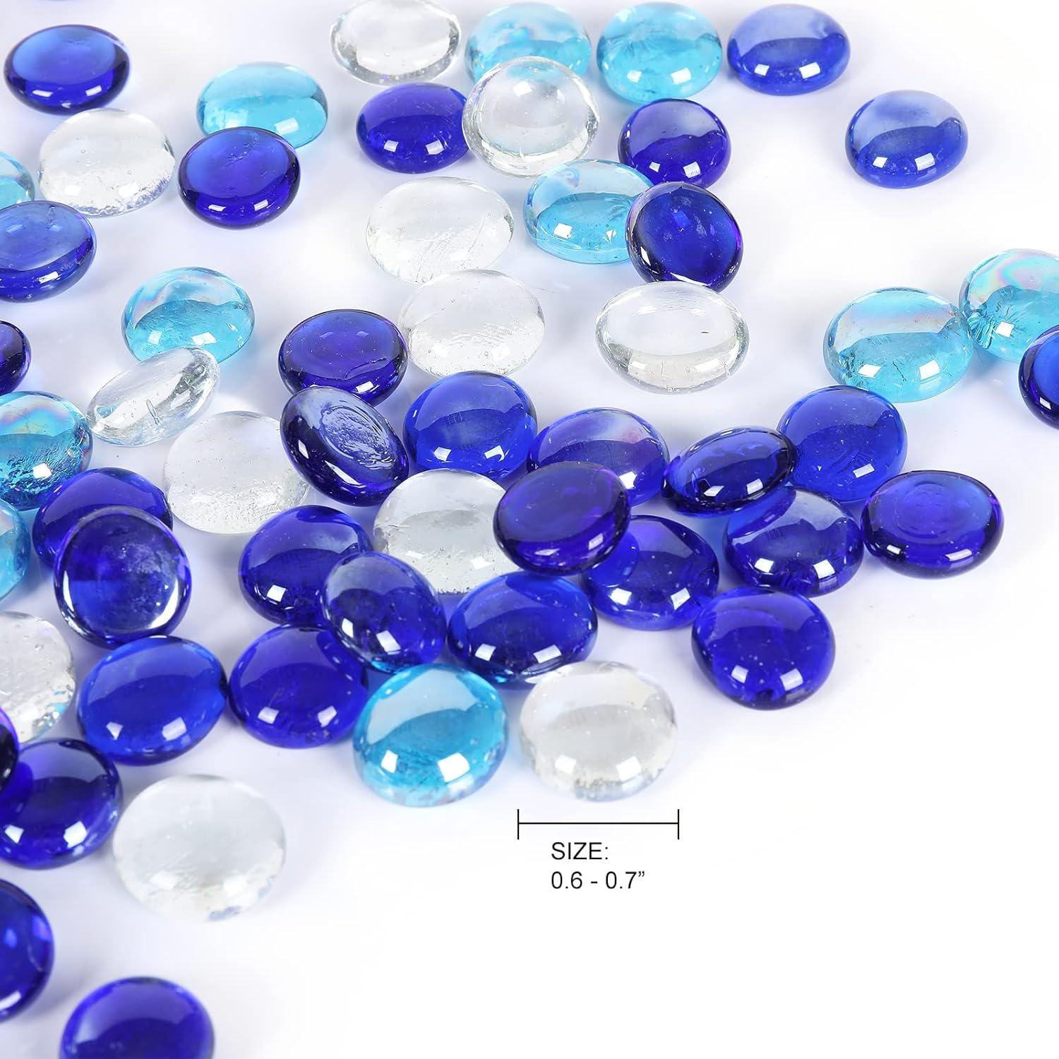 Perlas de Vidrio Ausluru 2,27 kg Mezcla Azul para Decoración
