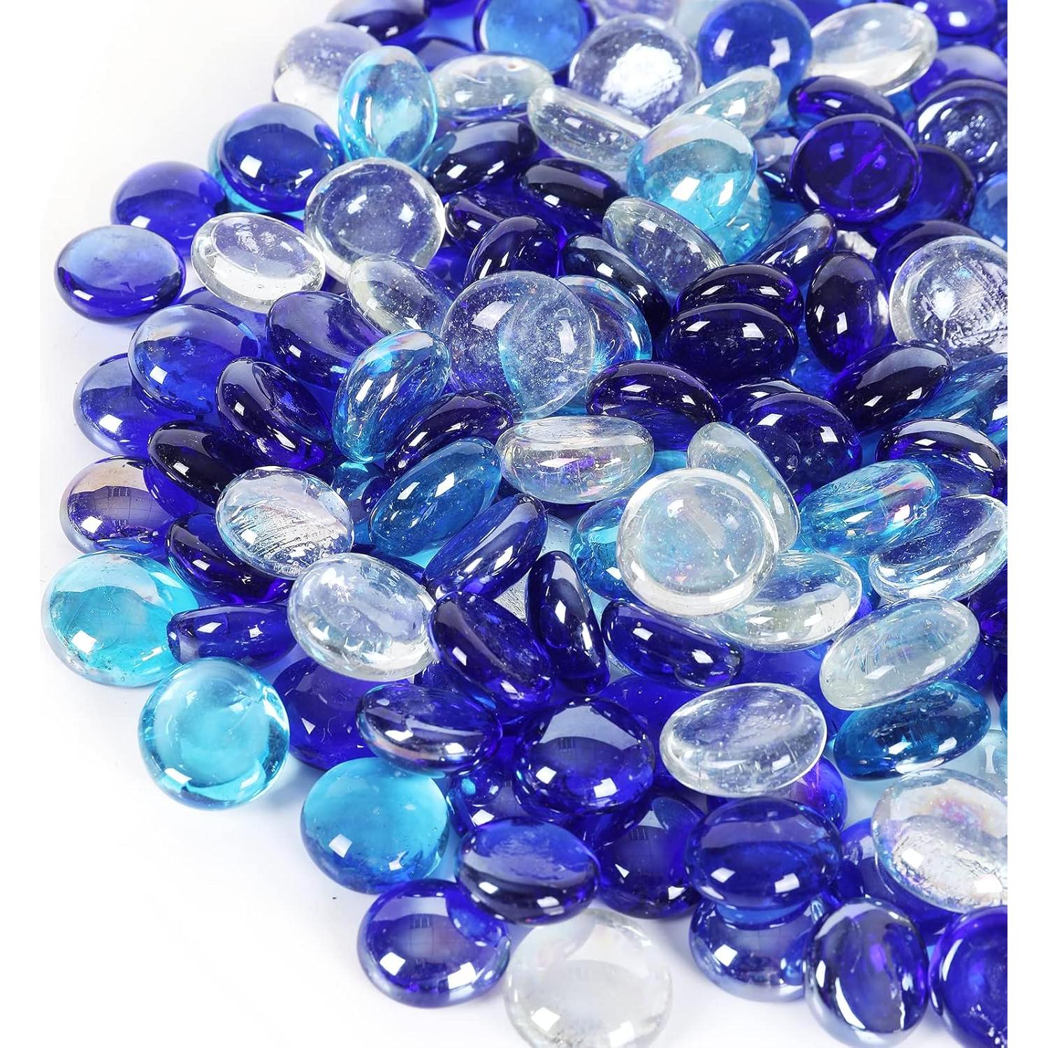 Perlas de Vidrio Ausluru 2,27 kg Mezcla Azul para Decoración