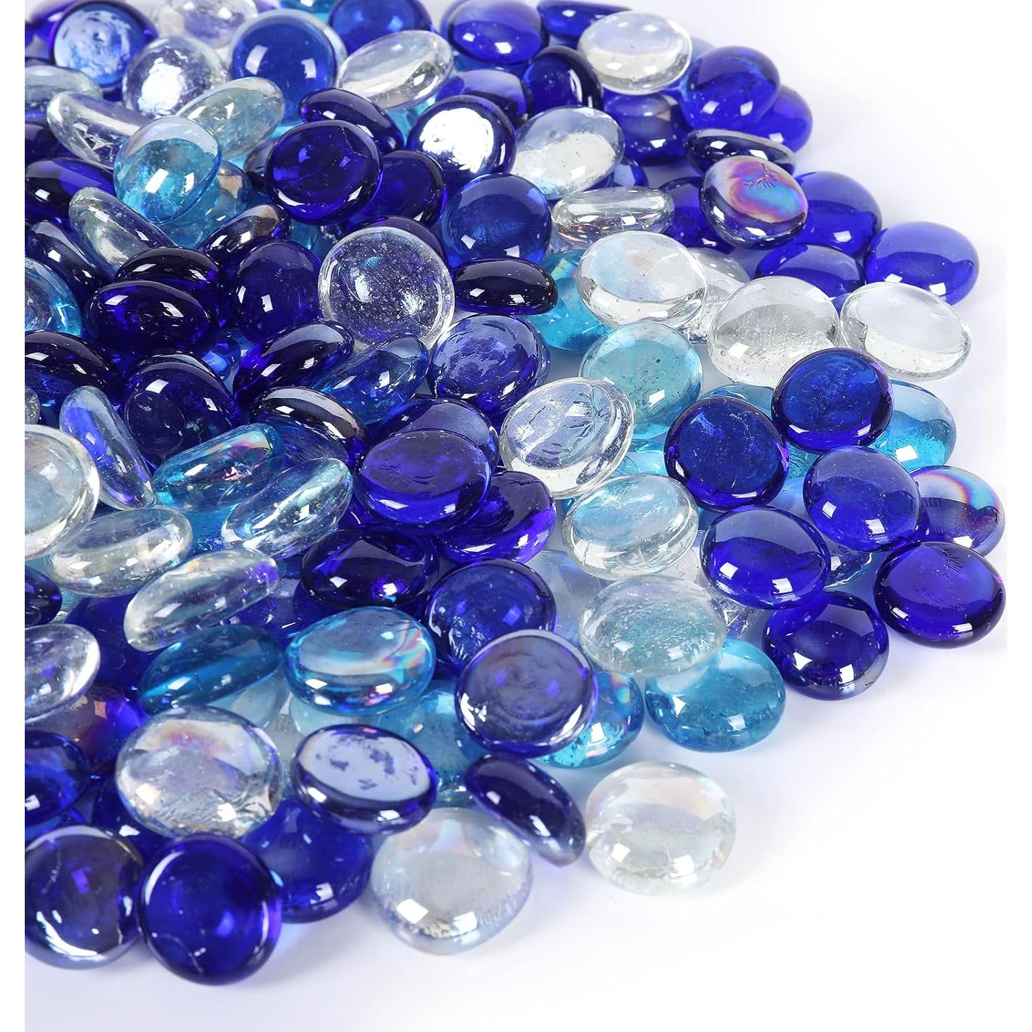 Perlas de Vidrio Ausluru 2,27 kg Mezcla Azul para Decoración