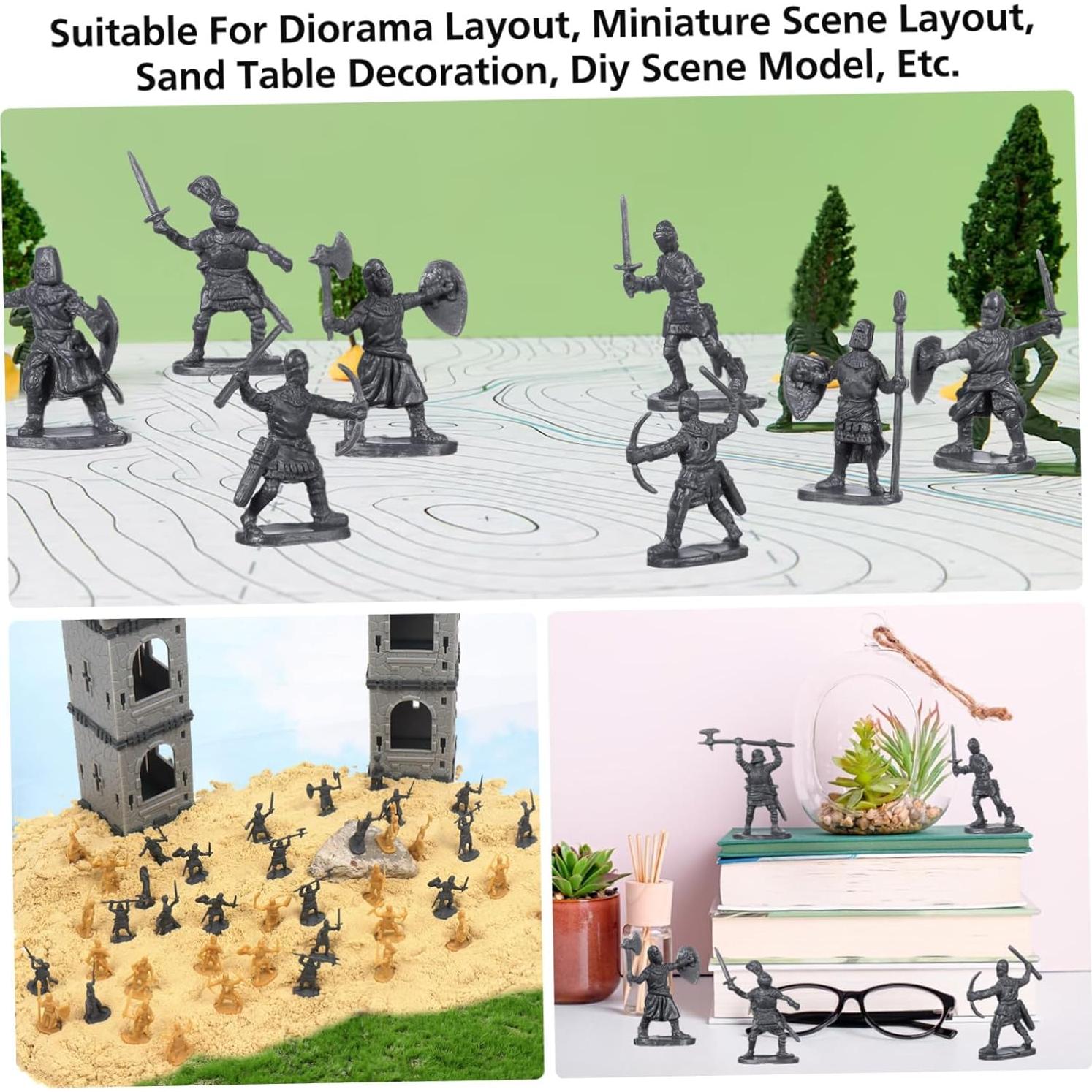 Milisten 200 Figuras de Soldados en Miniatura para Modelos