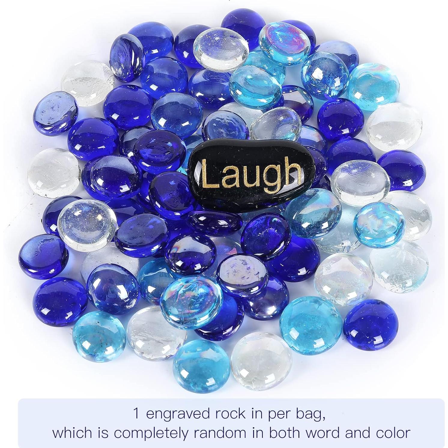 Perlas de Vidrio Ausluru 4,99 kg Mezcla Azul para Decoración