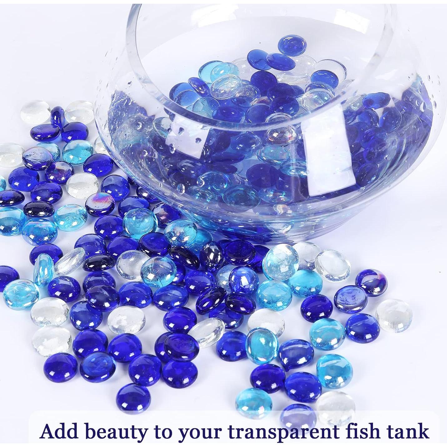 Perlas de Vidrio Ausluru 4,99 kg Mezcla Azul para Decoración